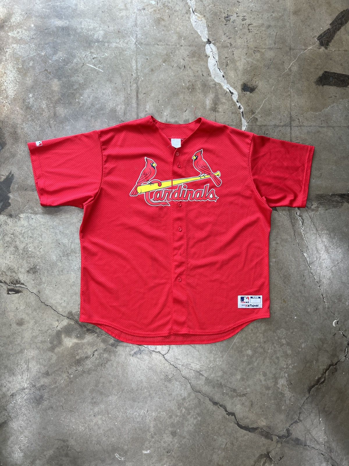 MLB × Vintage MLB Majestic St. Loius Cardinals Mesh Baseball Jersey 3XL Size US XXL / EU 58 / 5 - 2 Thumbnail