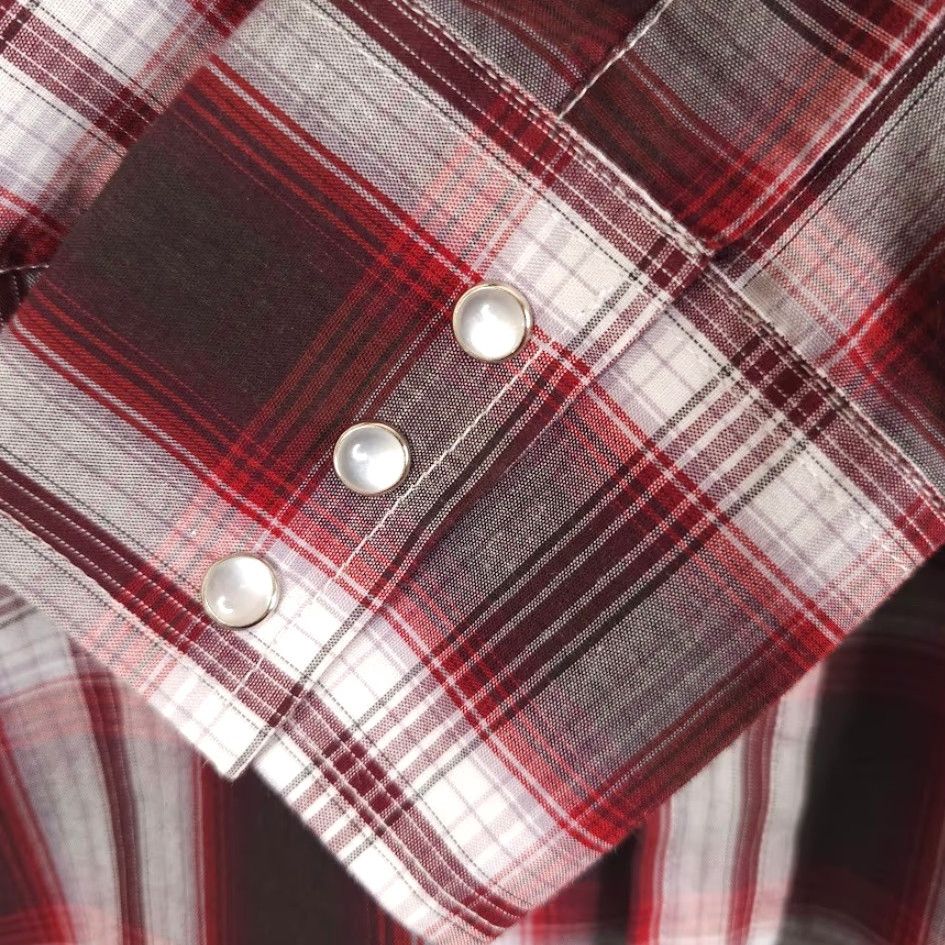 Vintage Ely Cattleman Western Shirt Mens Size S Red Cowboy Pearl Snap Shadow Plaid Size US S / EU 44-46 / 1 - 4 Thumbnail