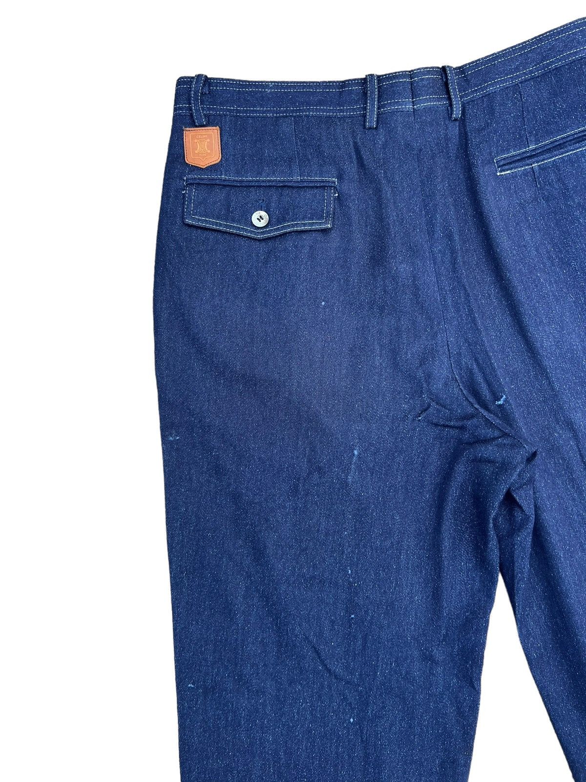 Celine Vintage 90s Celine Paris Distressed Wool Silk Trouser Pant Size US 32 / EU 48 - 14 Thumbnail