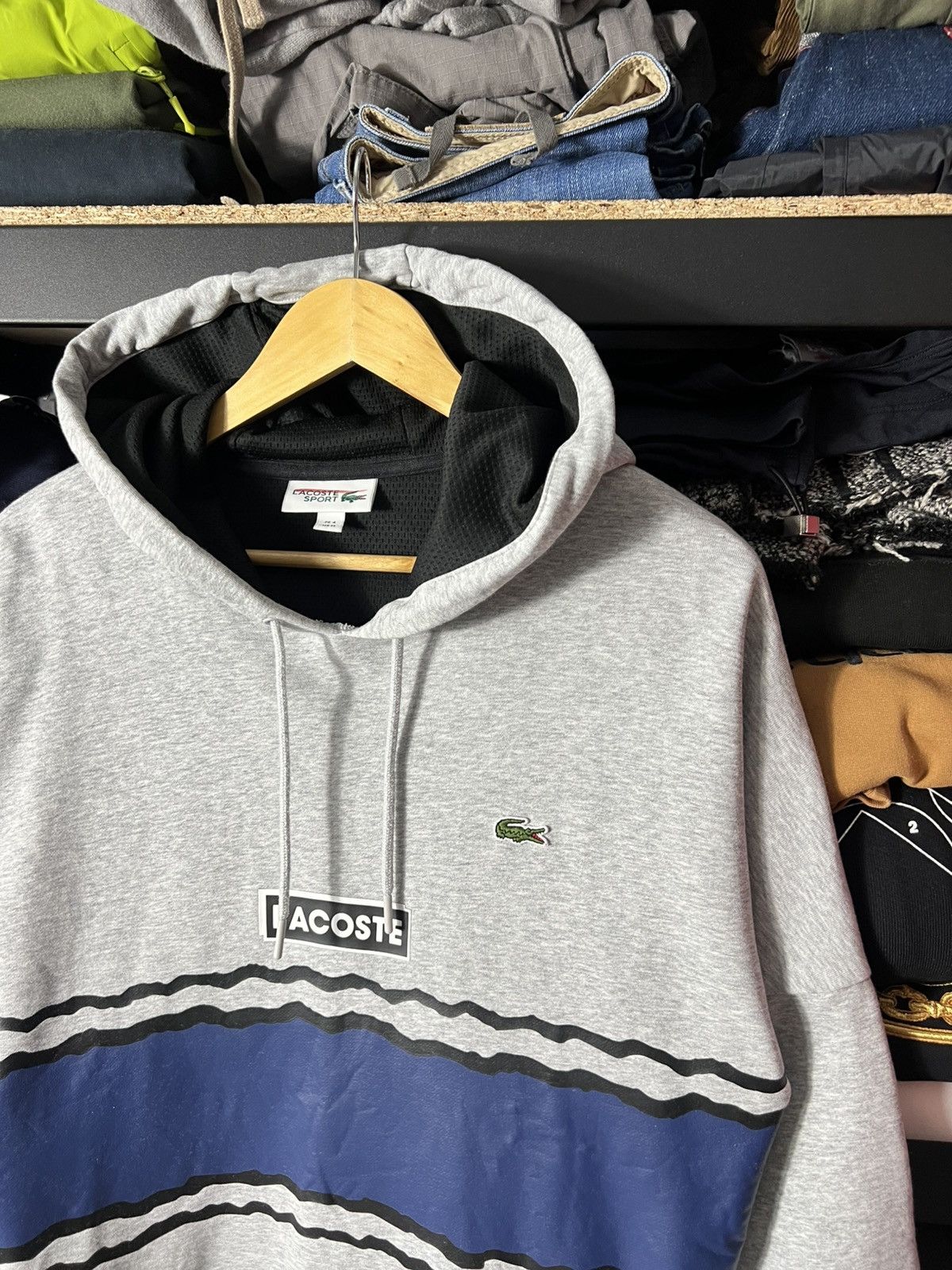 Lacoste 🩶 Lacoste Sport Hoodie Grey Blue Size M Size US M / EU 48-50 / 2 - 2 Thumbnail