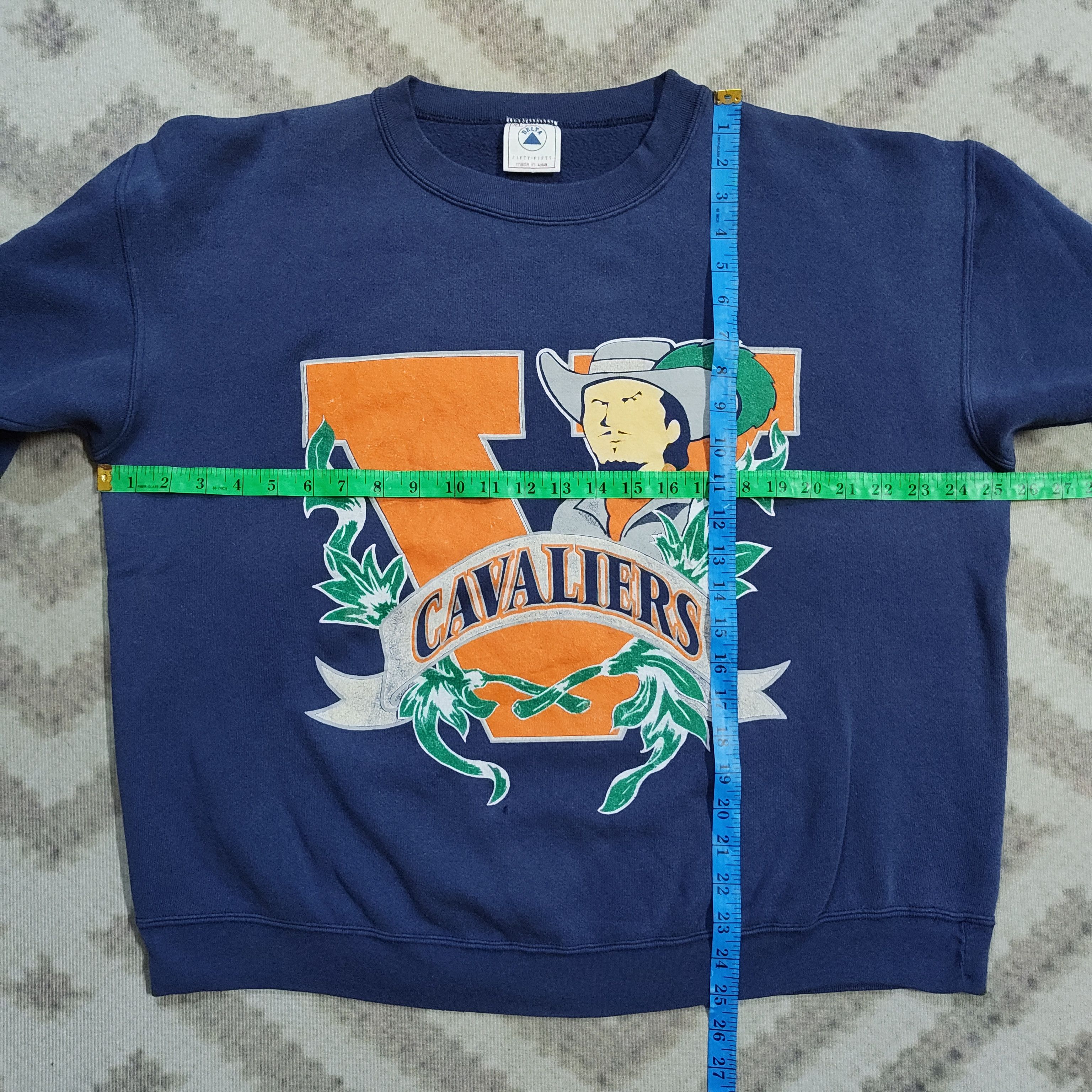 Vintage Vintage 90s VIRGINIA CAVALIERS Big Print Sweatshirt Size US XL / EU 56 / 4 - 6 Thumbnail