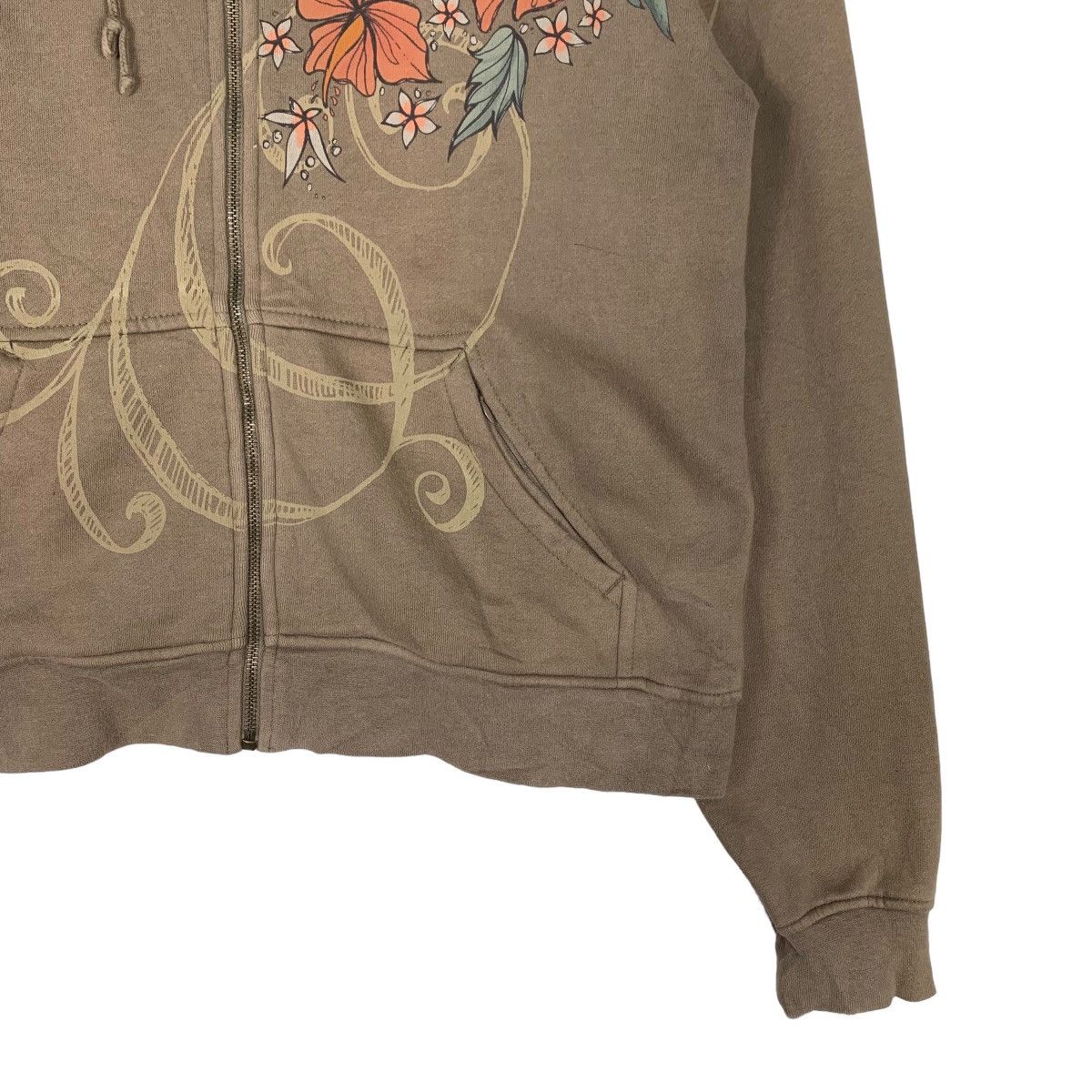 Vintage CRAZY SHIRT Floral Graphic Zipper Hoodies #0828-C37 Size US M / EU 48-50 / 2 - 5 Thumbnail