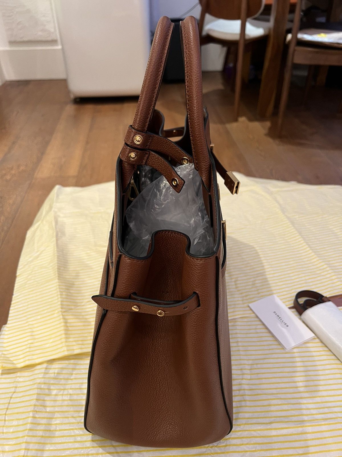 Other DEMELLIER The Hudson Tote Bag brown Grain Leather 40x27x16.5 Size ONE SIZE - 7 Thumbnail