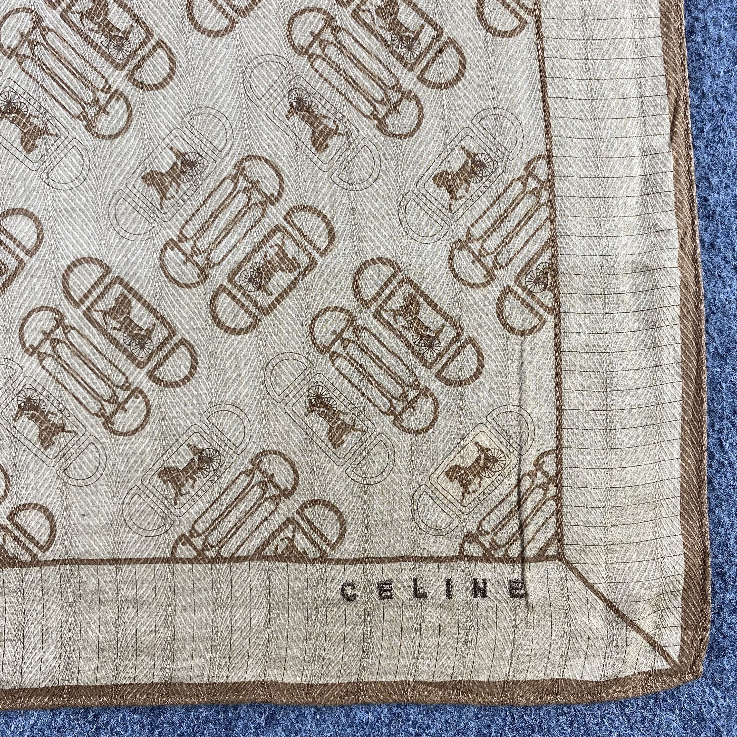 Celine × Vintage Celine Handkerchief/Neckerchief/Bandana HC669 Size ONE SIZE - 3 Thumbnail