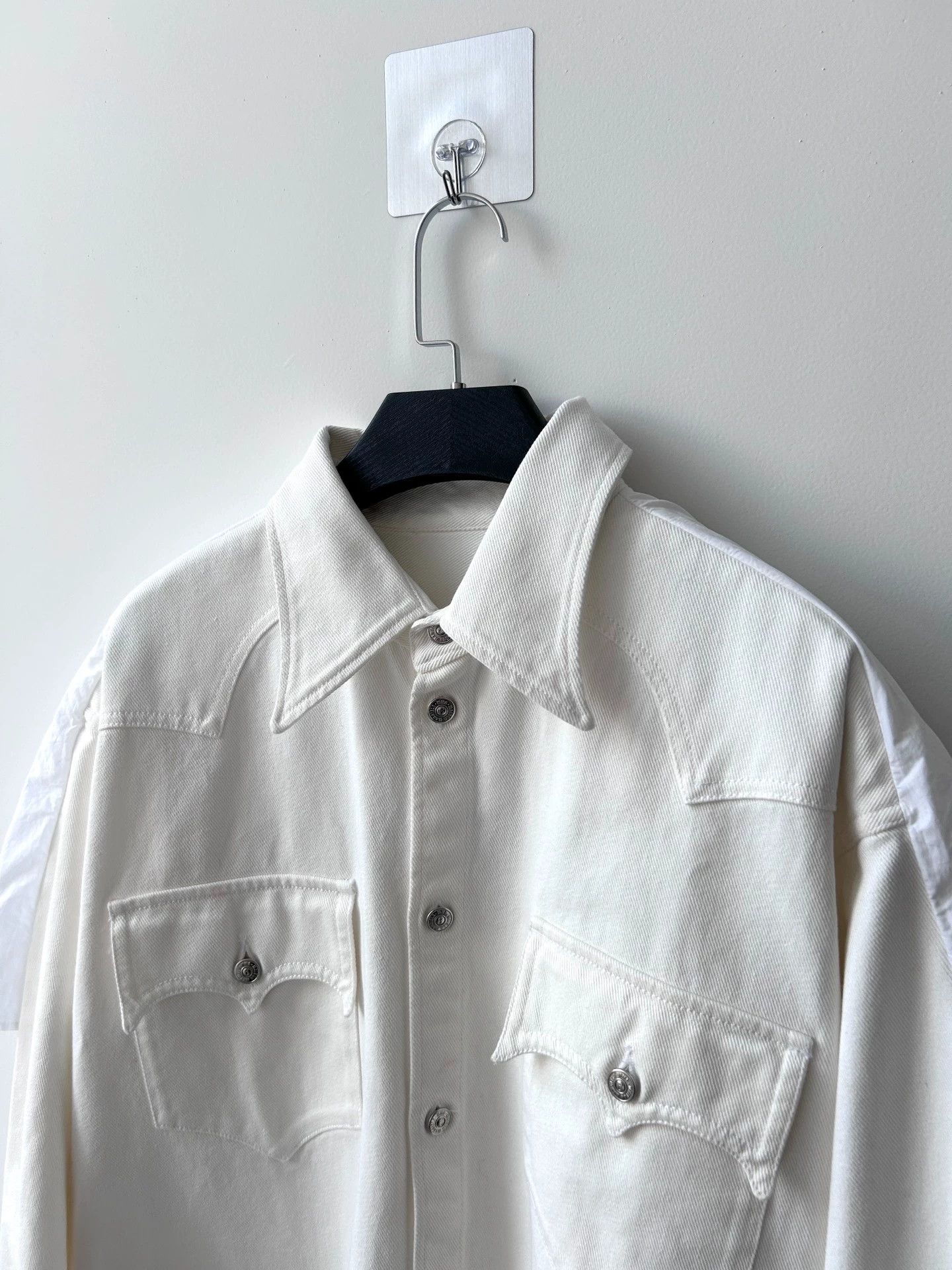 MM6 MM6 Resort 2020 Color Blocked Denim Jacket White 40 Size S / US 4 / IT 40 - 3 Thumbnail