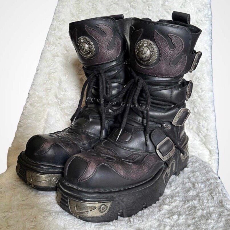 New Rock New Rock High-Top Platform Boots Size US 10 / EU 43 - 1 Thumbnail