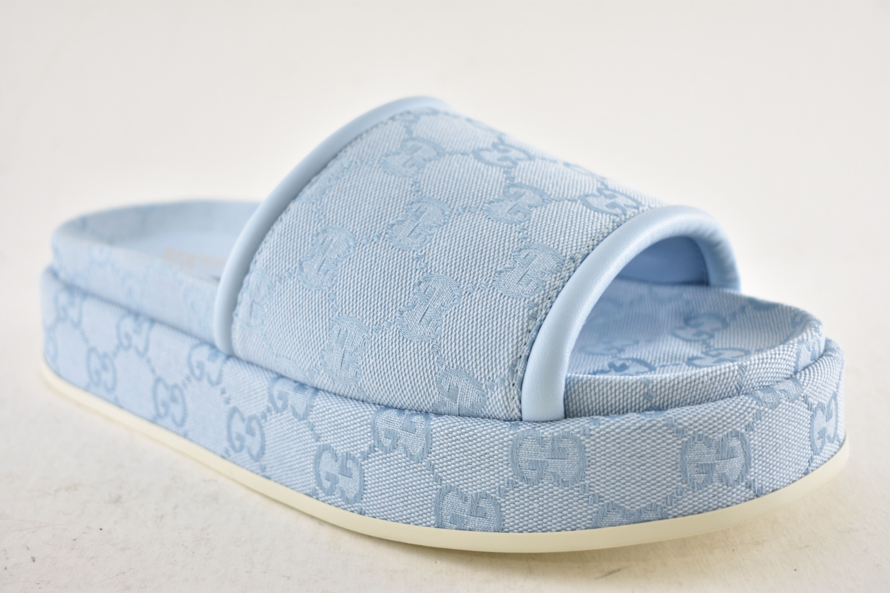 Gucci Gucci GG Logo Canvas Mule Flat Slide Platform Sandal 39 Size US 9 / IT 39 - 6 Thumbnail