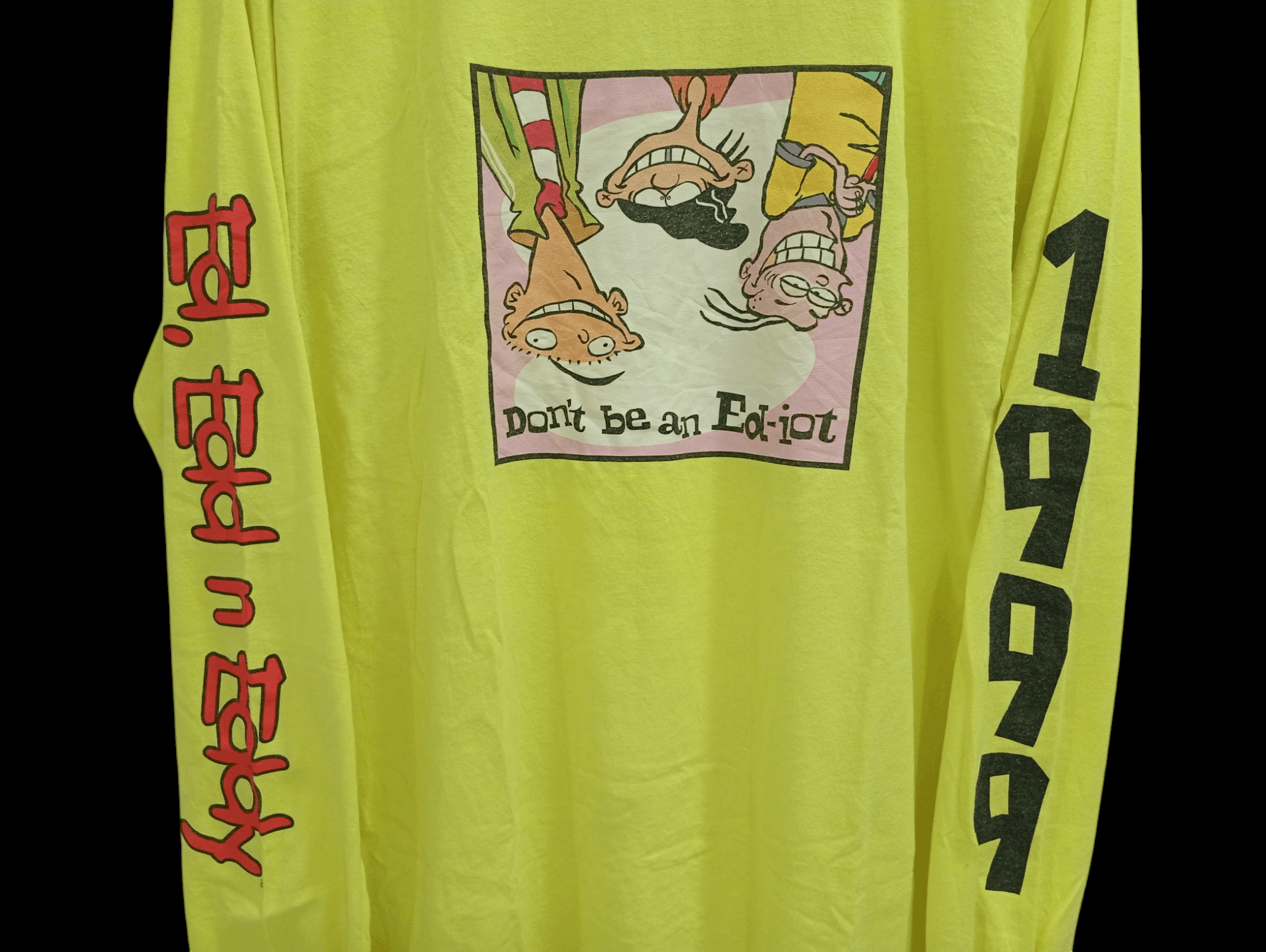 Cartoon Network × Vintage 🔥🔥Ed,Edd N Eddy Don't Be An Ed-iot LS T-Shirt Size US L / EU 52-54 / 3 - 13 Thumbnail