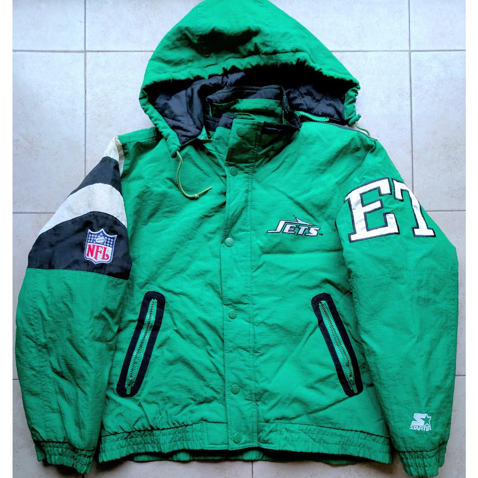 NFL × Starter New York Jets 90s STARTER puffer S kelly ZEBRA NFL vintage Size US S / EU 44-46 / 1 - 3 Thumbnail