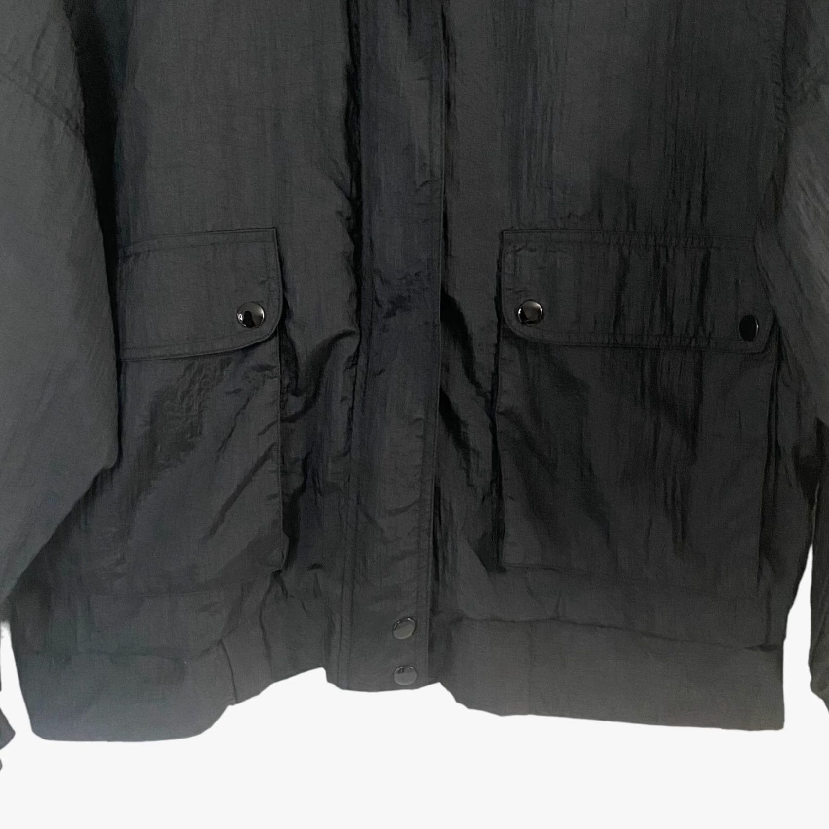 Jantzen VINTAGE Jantzen Windbreaker Jacket Snap Full Zip Black Womens Medium M Nylon Size M / US 6-8 / IT 42-44 - 7 Thumbnail