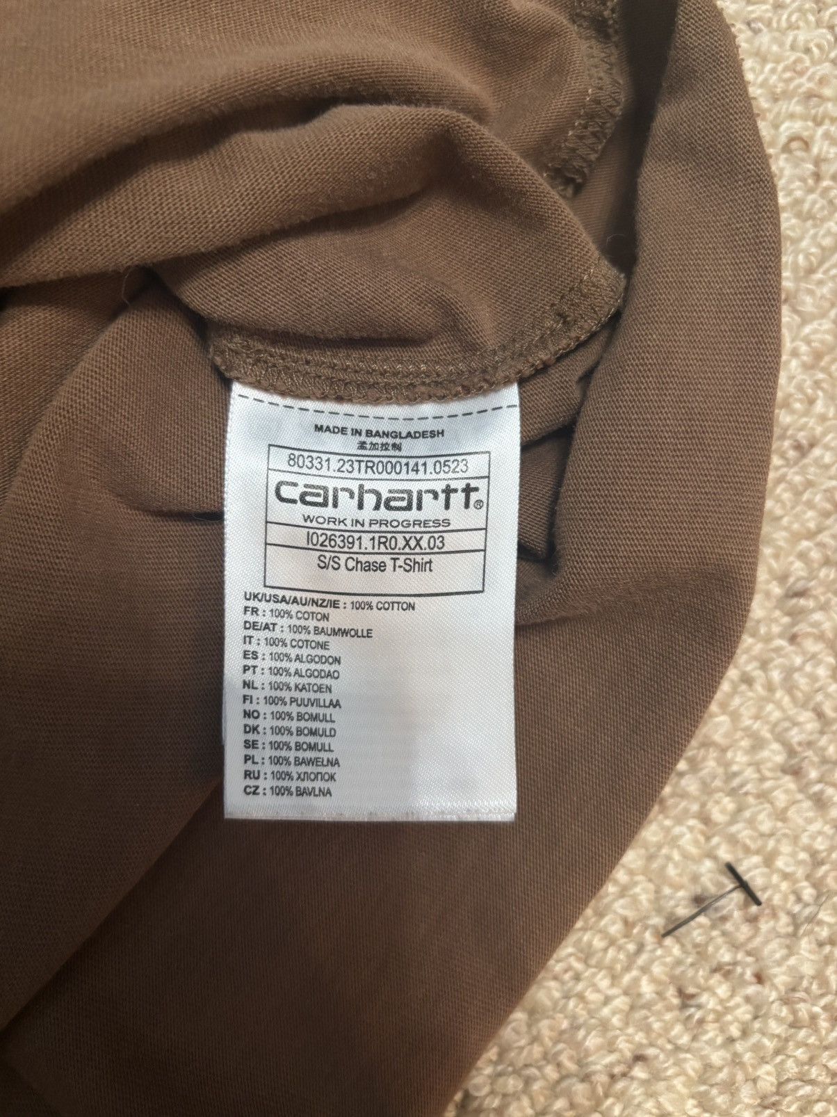 Carhartt Carhartt Brown Short Sleeve T-Shirt – Size S Size US S / EU 44-46 / 1 - 4 Thumbnail