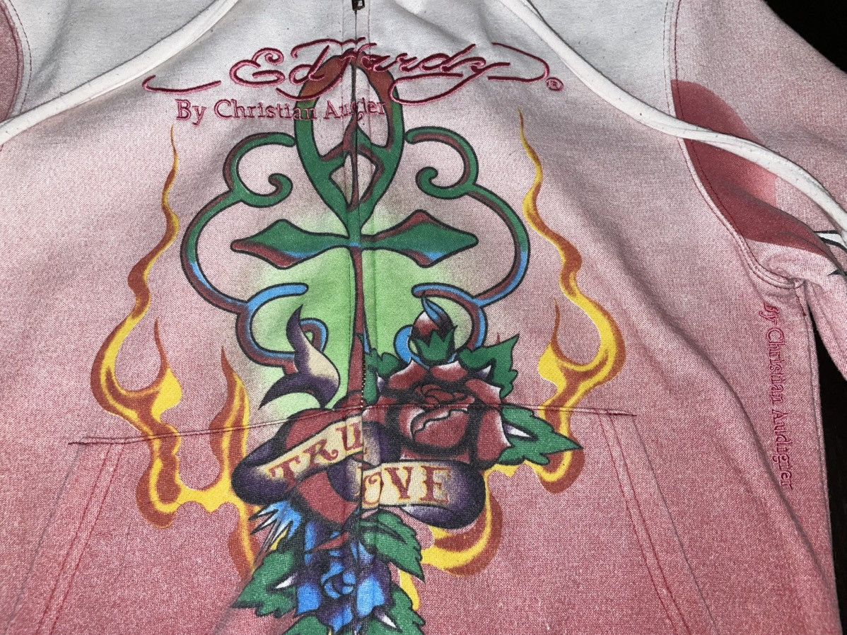 Christian Audigier × Ed Hardy Vintage Ed Hardy x Christian Audigier “True Love” Hoodie Size XL / US 12-14 / IT 48-50 - 5 Thumbnail