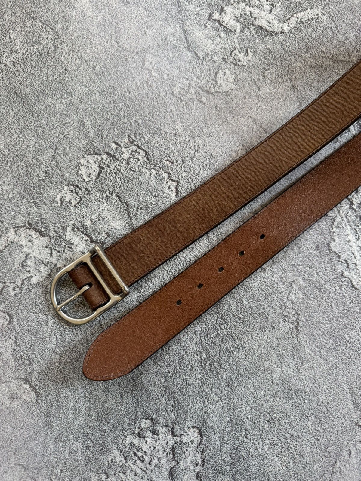 Polo Ralph Lauren × Vintage Polo Ralph Lauren brown leather belt biker cowboy casual Size ONE SIZE - 13 Thumbnail
