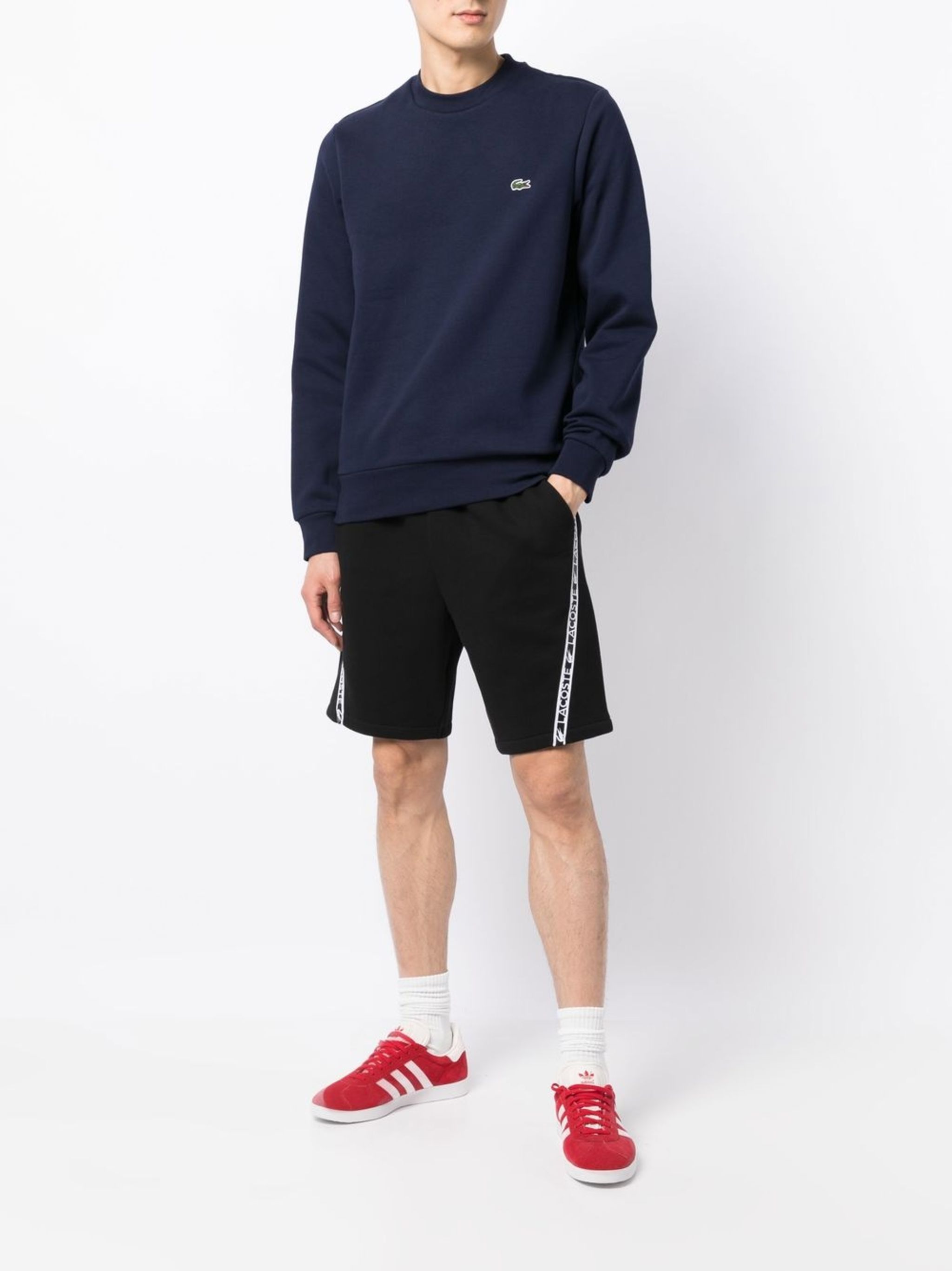Lacoste o1s22i1n1124 Classic Fit Crewneck Sweatshirt in Blue Size US XXL / EU 58 / 5 - 2 Thumbnail