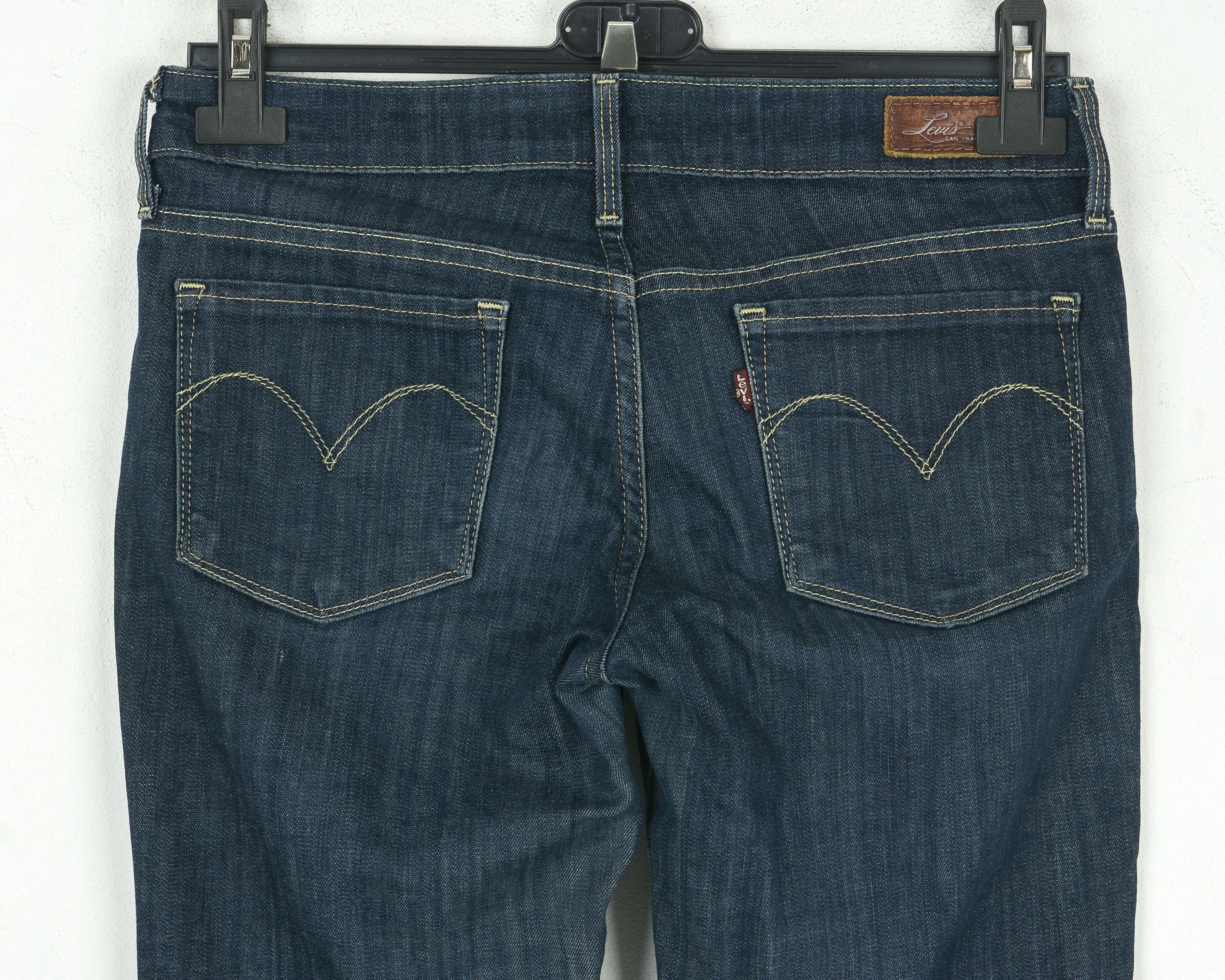 Levi's Slight Curve Skinny W27 L32 Trousers Pants Navy Low Rise Size 27" / US 4 / IT 40 - 4 Thumbnail