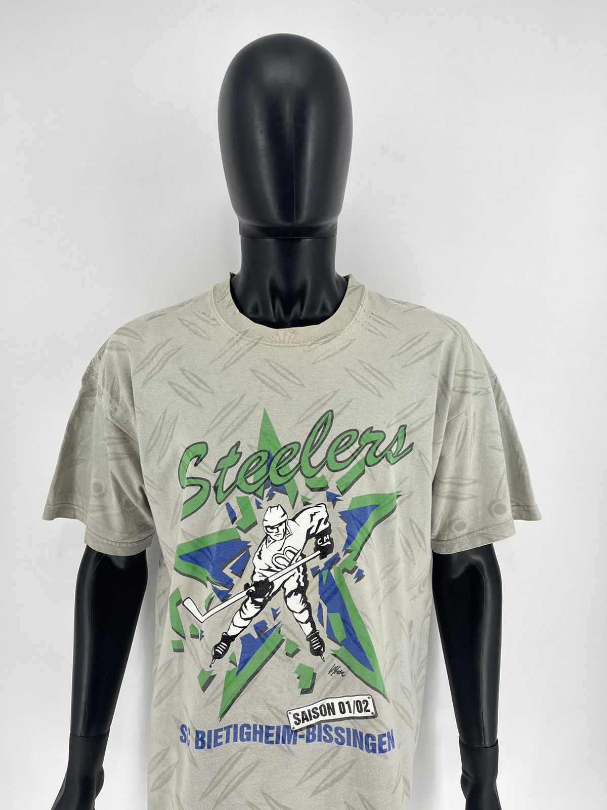 NFL × Vintage Vintage y2k Bietigheim Steelers NFL T-Shirts Streetwear 90s Size US XL / EU 56 / 4 - 1 Thumbnail