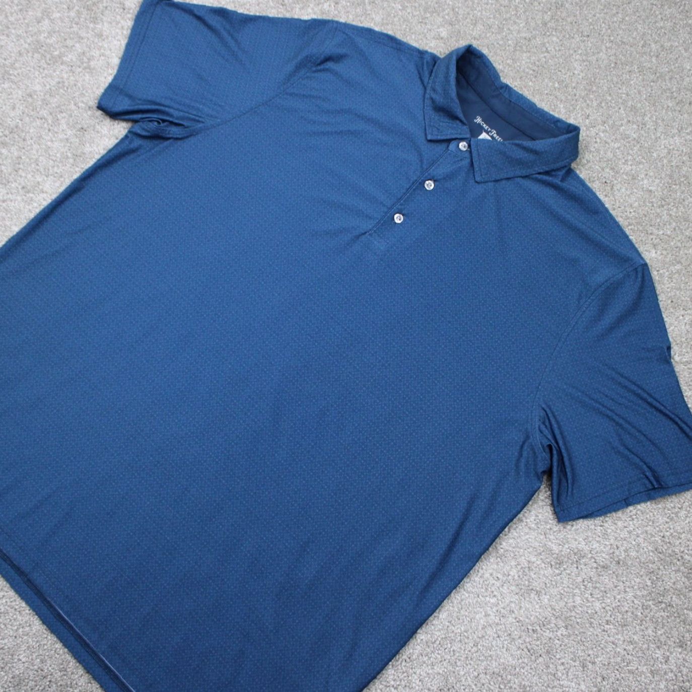 Vintage Hickey Freeman Polo Shirt Mens 2XL Blue Geometric Short Sleeve Stretch Pullover Shirt Regular Fit Shirt Polo VINTAGE? No Size US XXL / EU 58 / 5 - 3 Thumbnail