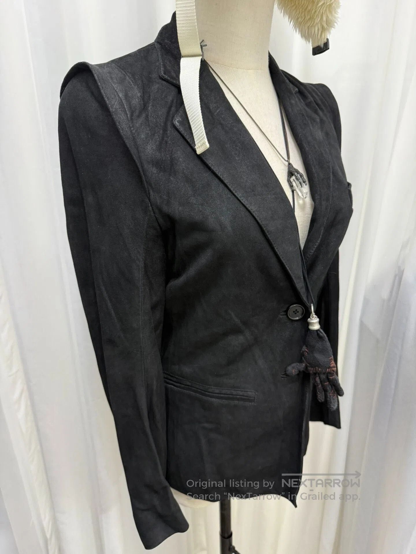 Ann Demeulemeester Ann Demeulemeester Distressed Sheepskin Blazer. Size XXS / US 00 / IT 34 - 2 Thumbnail