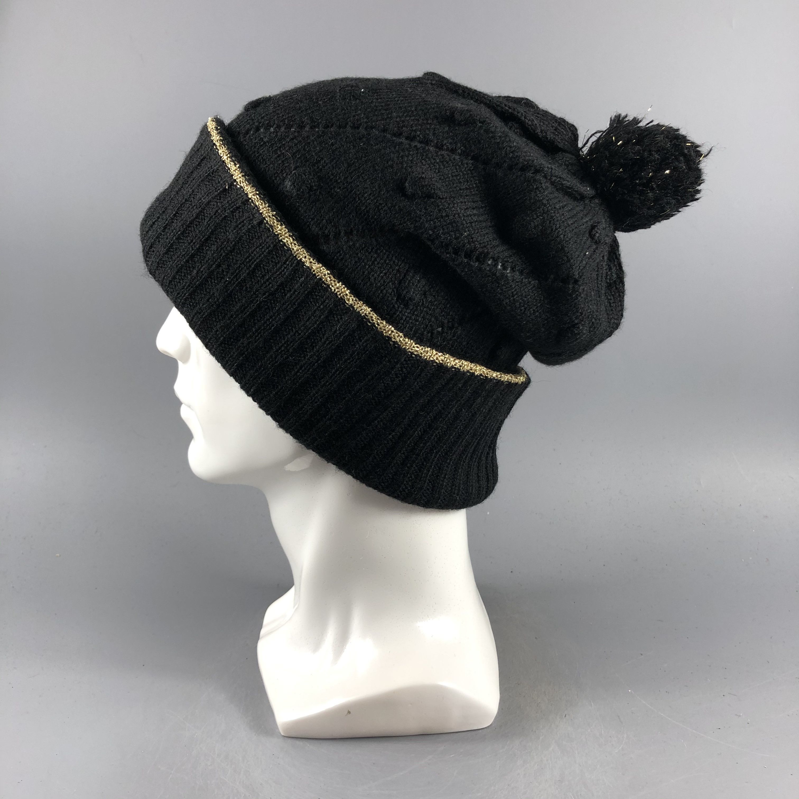 Ellesse × Vintage Ellesse Ribbed Beanie Snow Hat Snow Cap -D522 Size ONE SIZE - 1 Thumbnail