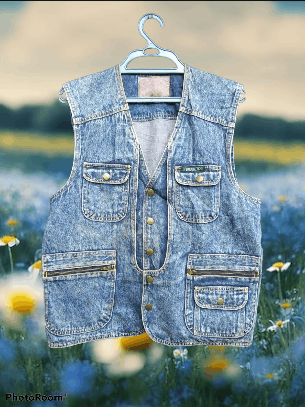 Japanese Brand BORDERLESS DENIM VEST JACKET Size US M / EU 48-50 / 2 - 1 Thumbnail