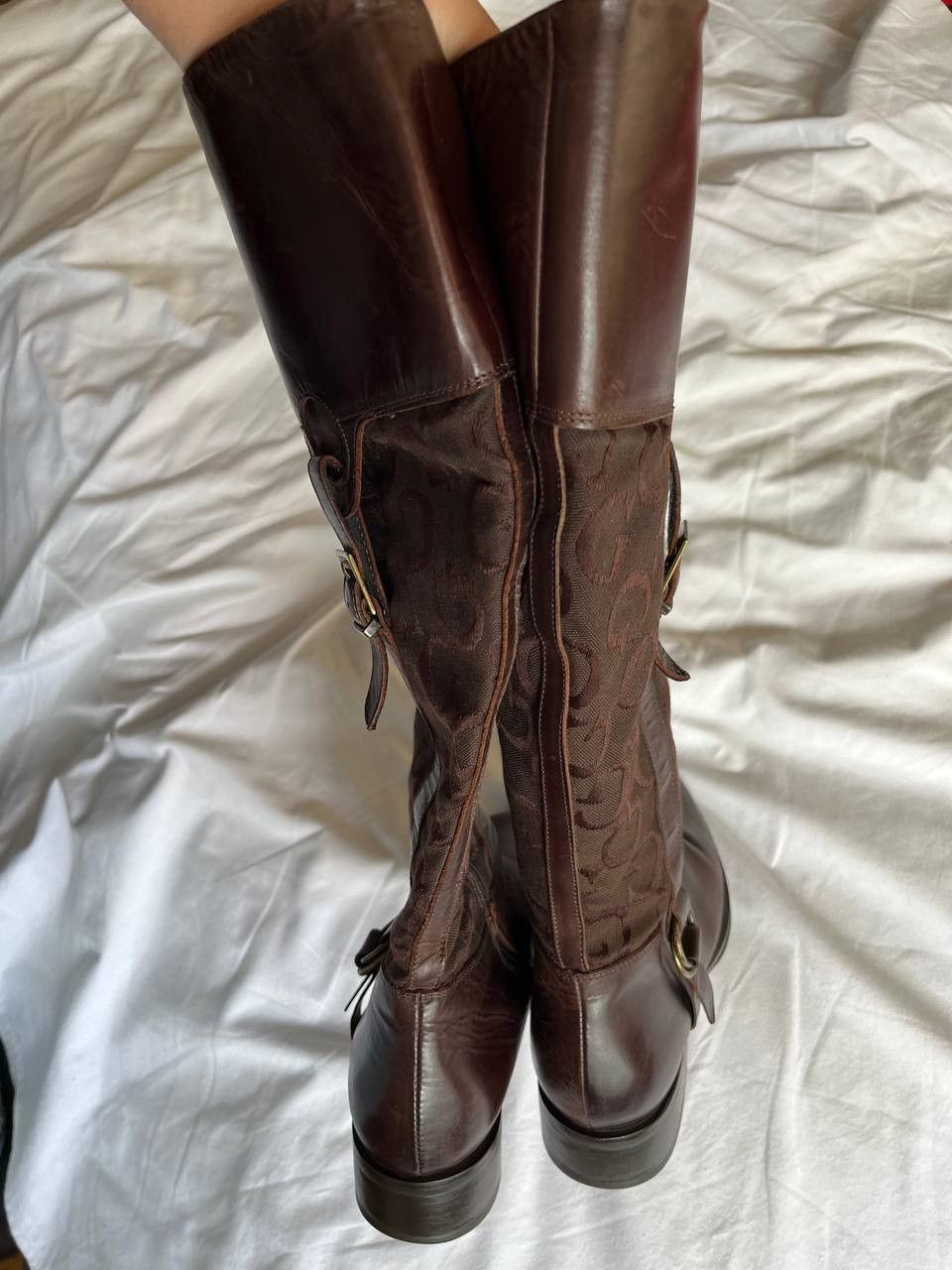 Georges Marciano × Guess Guess by Marciano vintage brown leather knee height boots Size US 9 / IT 39 - 9 Thumbnail