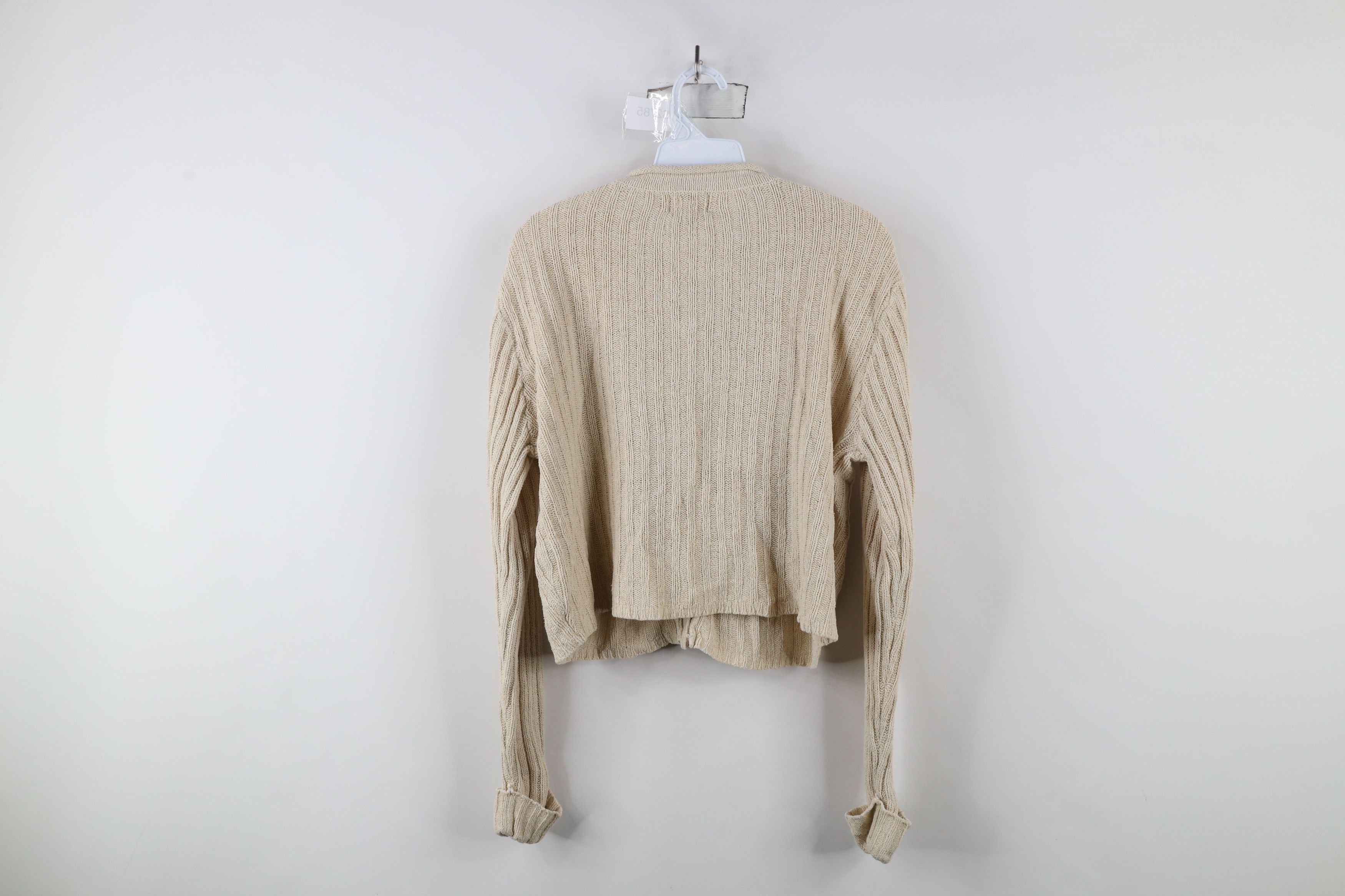 Vintage Vintage 90s Y2K Silk Blend Marled Knit Cardigan Sweater Size M / US 6-8 / IT 42-44 - 6 Thumbnail