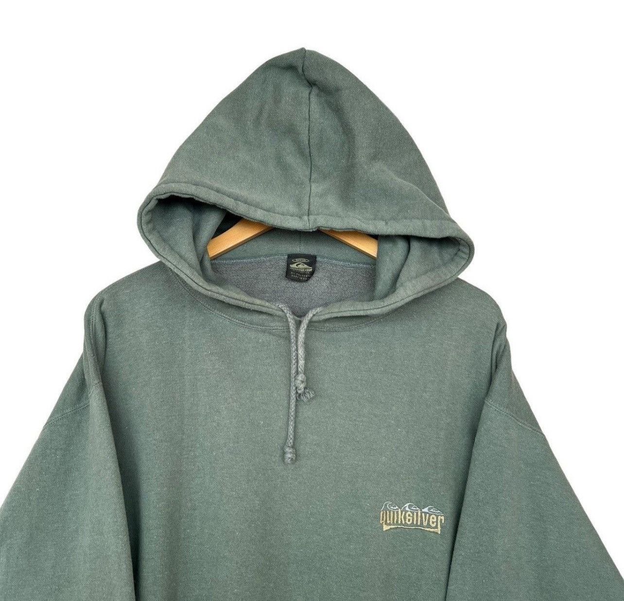 Quiksilver × Vintage Vintage 90s Quiksilver Skate Sunfaded Baggy Boxy Hoodie Size US L / EU 52-54 / 3 - 2 Thumbnail