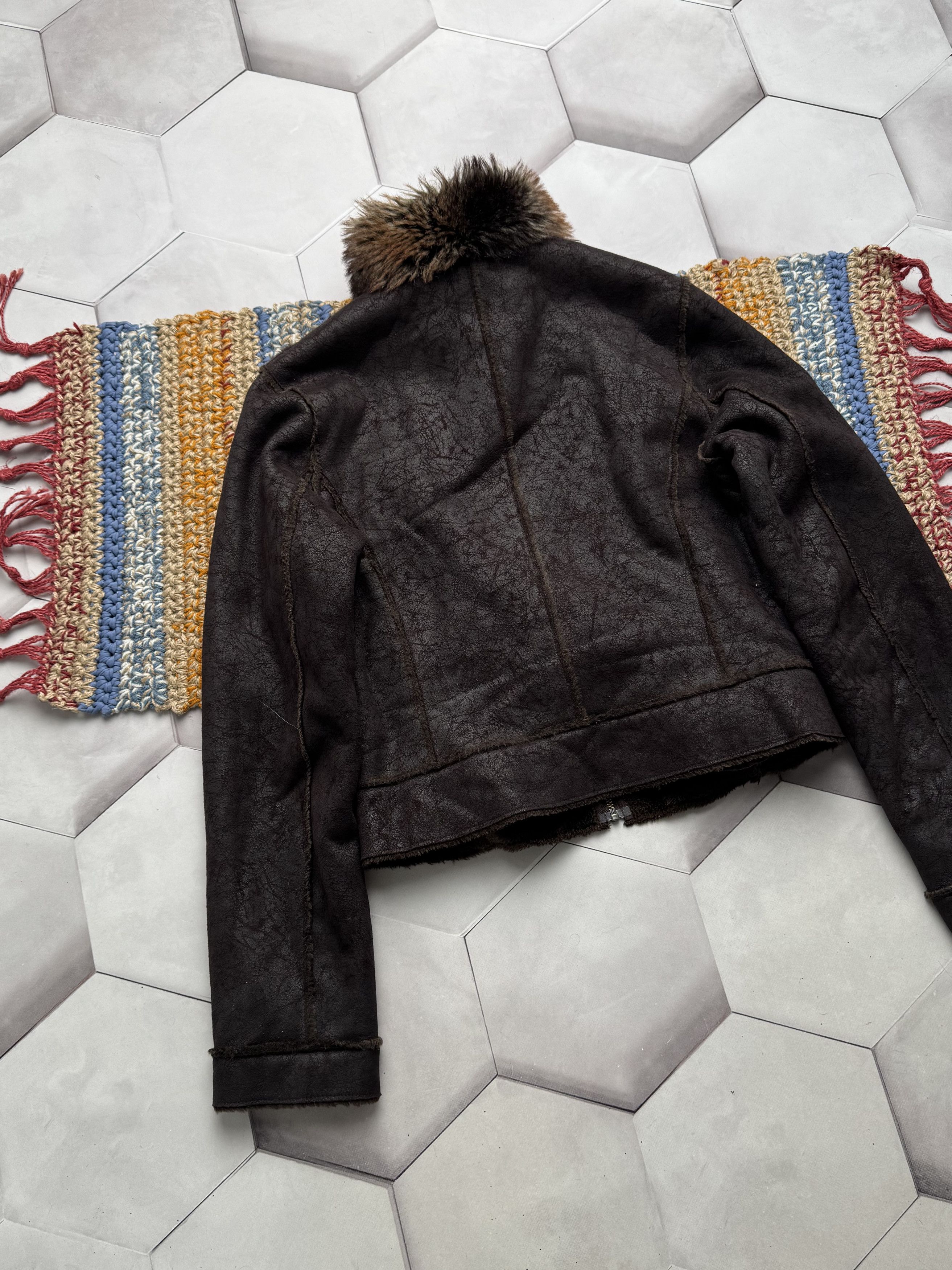 Vintage Vintage Cropped Faux Fur Jacket (E4) Size M / US 6-8 / IT 42-44 - 6 Thumbnail