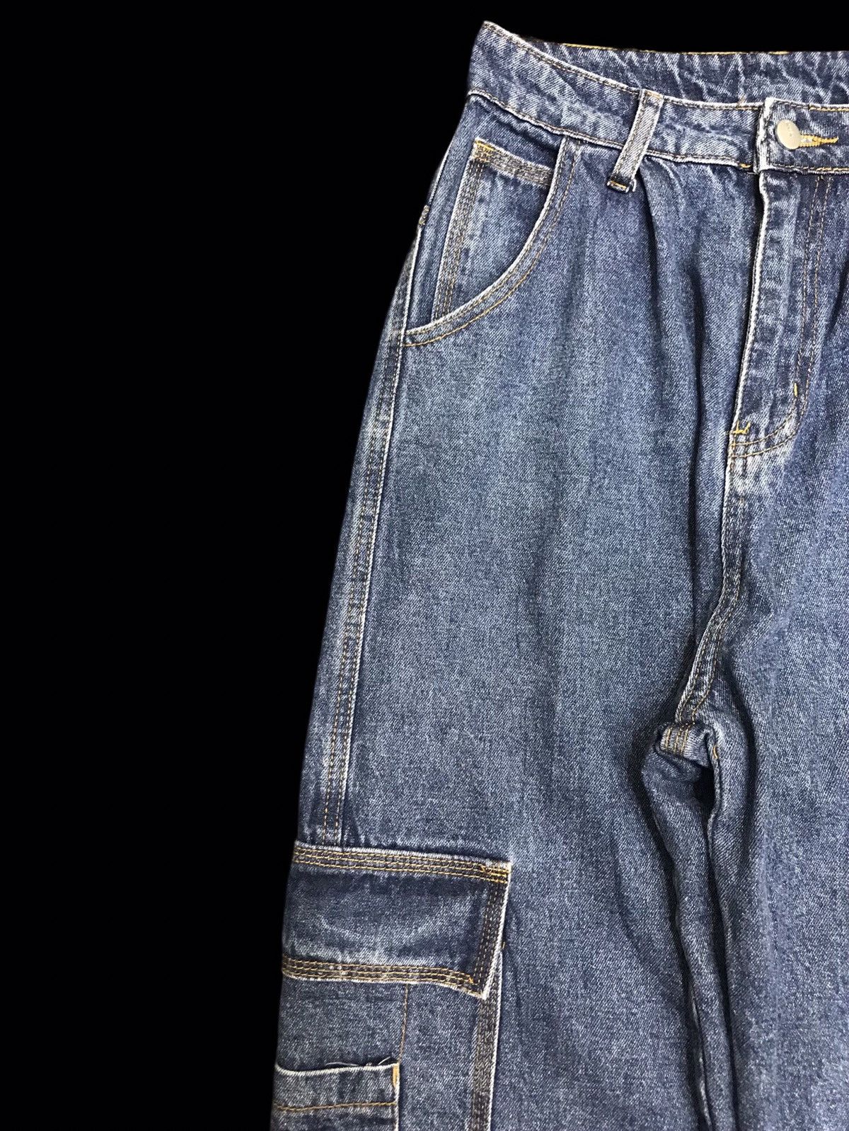 Japanese Brand 💥BAGGY💥WAKE JEANS BAGGY EXTRA LONG DENIM F353 Size US 26 / EU 42 - 4 Thumbnail