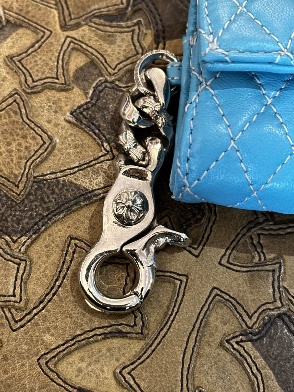 Chrome Hearts CHROME HEARTS QUILTED LEATHER WALLET POUCH Size ONE SIZE - 2 Thumbnail