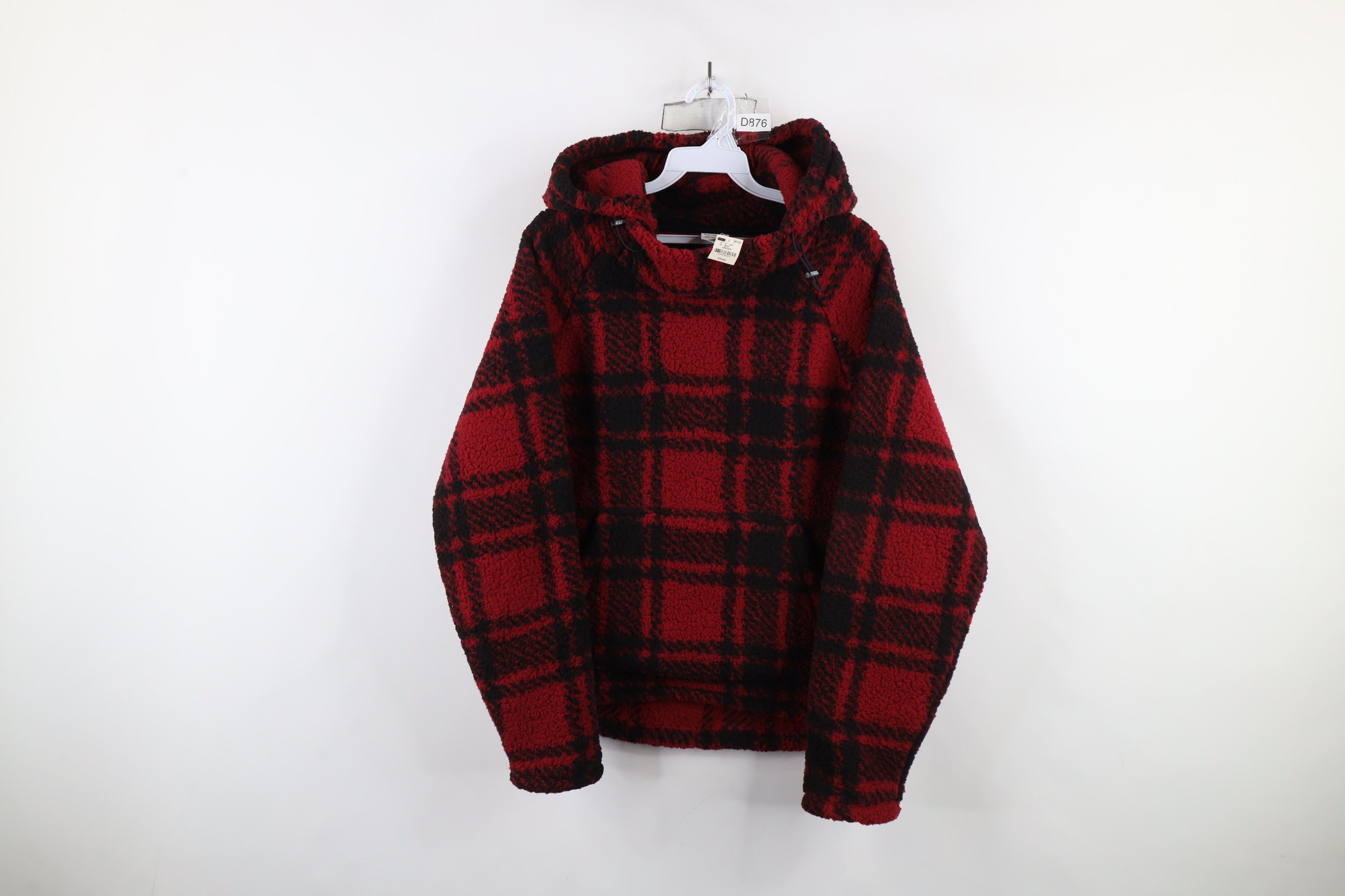 Pink × Vintage New Pink Victorias Secret Deep Pile Fleece Hoodie Red Plaid Size XS / US 0-2 / IT 36-38 - 1 Thumbnail