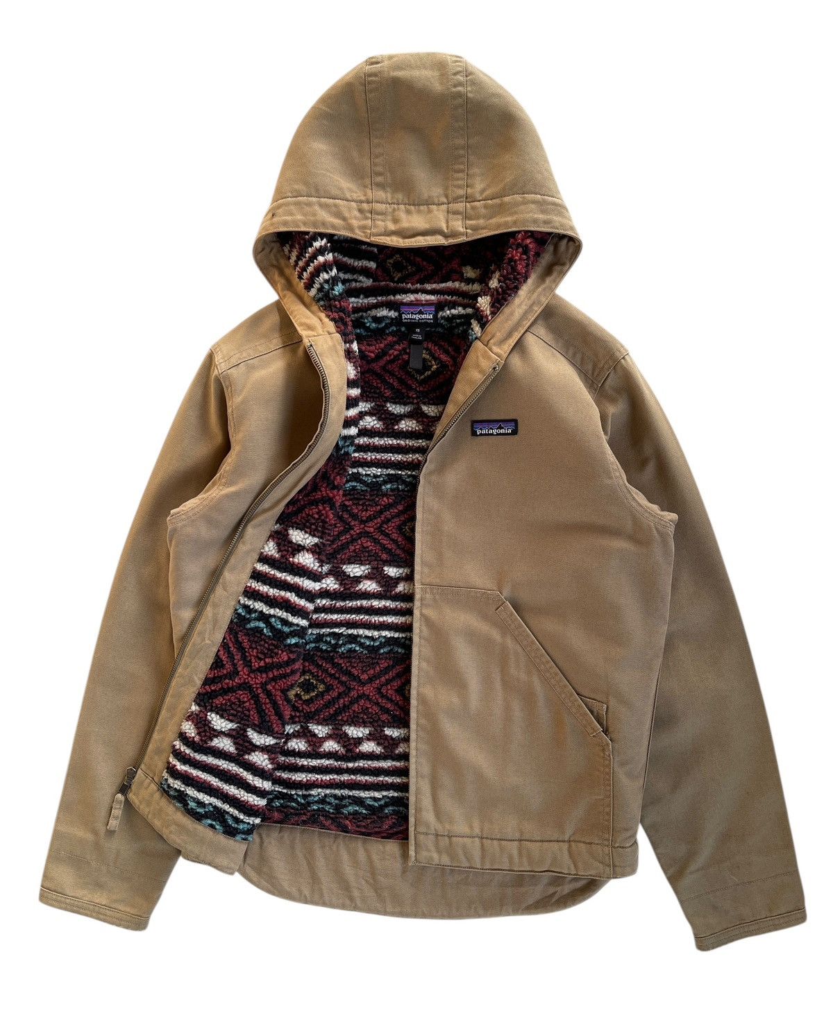 Patagonia Canvas Lined Sherpa Hoodie