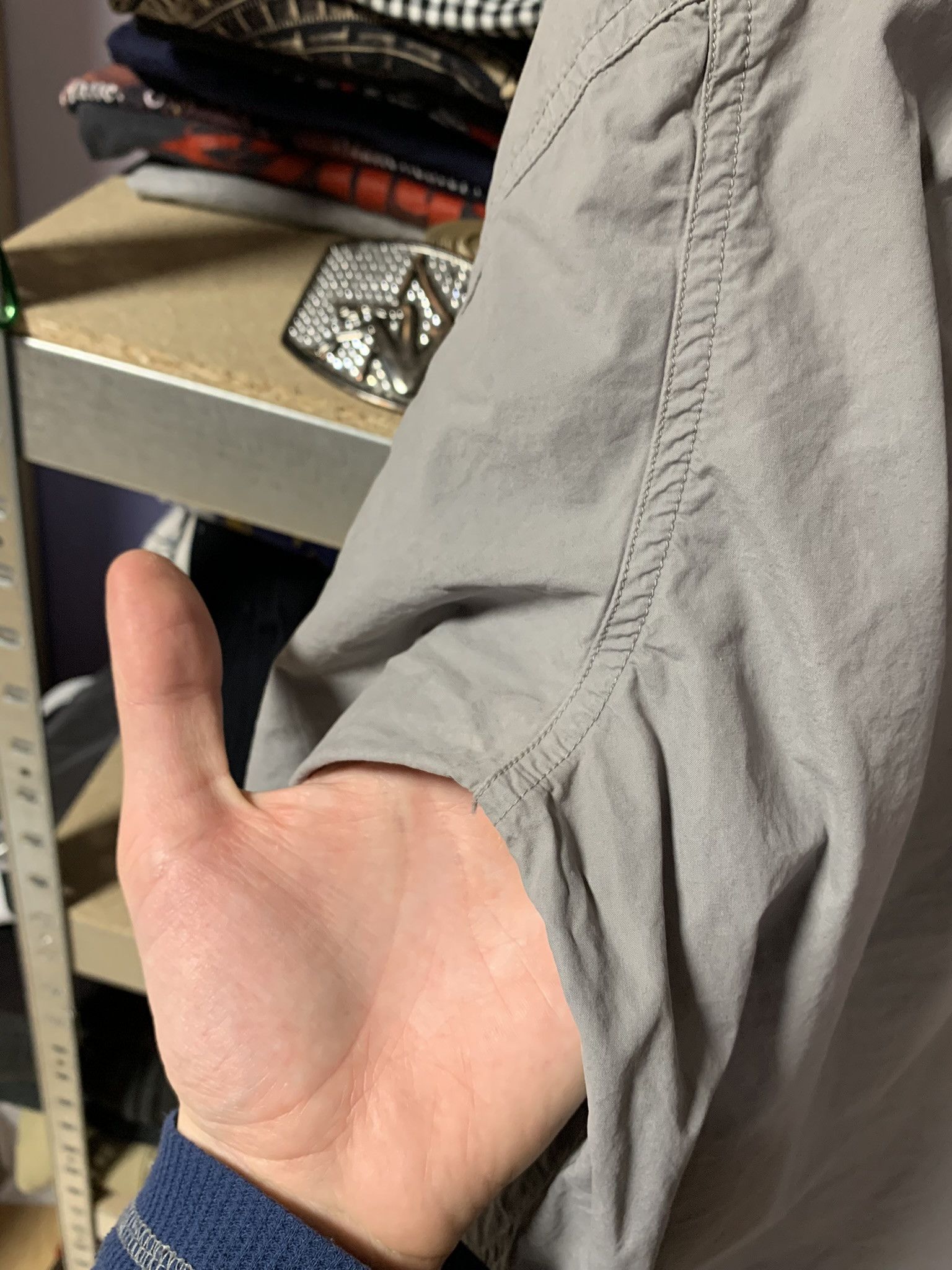 Stone Island Stone Island Cotton Button Up Overshirt Gray Size L Size US L / EU 52-54 / 3 - 12 Thumbnail