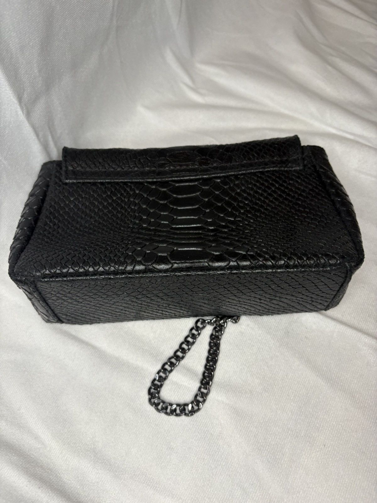 Other Black Italian Leather Snakeskin Chain Bag Size ONE SIZE - 3 Thumbnail