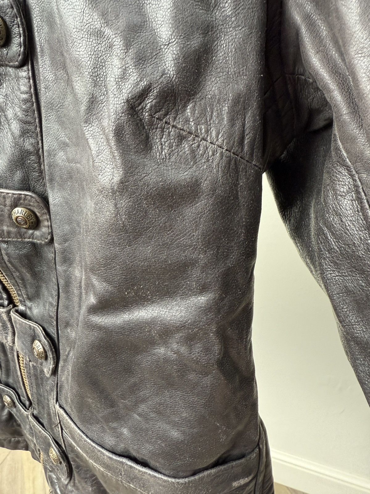 Harley Davidson Vintage Harley-Davidson Archive Faded Leather Women's Jacket Size S / US 4 / IT 40 - 14 Thumbnail