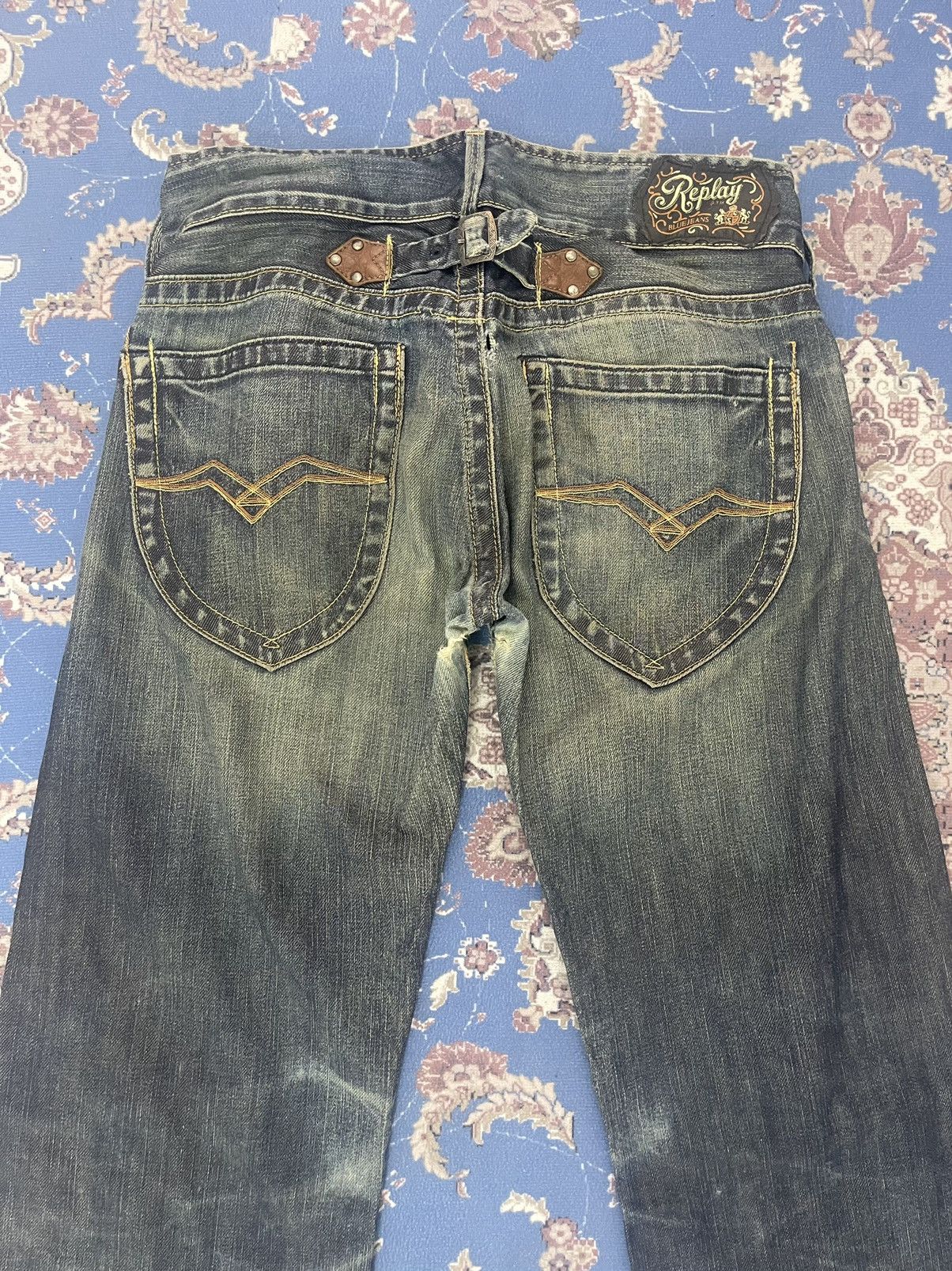 Japanese Brand × Replay × Vintage ❌SUMMER SALE❌ REPLAY DISTRESSED JEANS FLARE DENIM Size US 30 / EU 46 - 5 Thumbnail