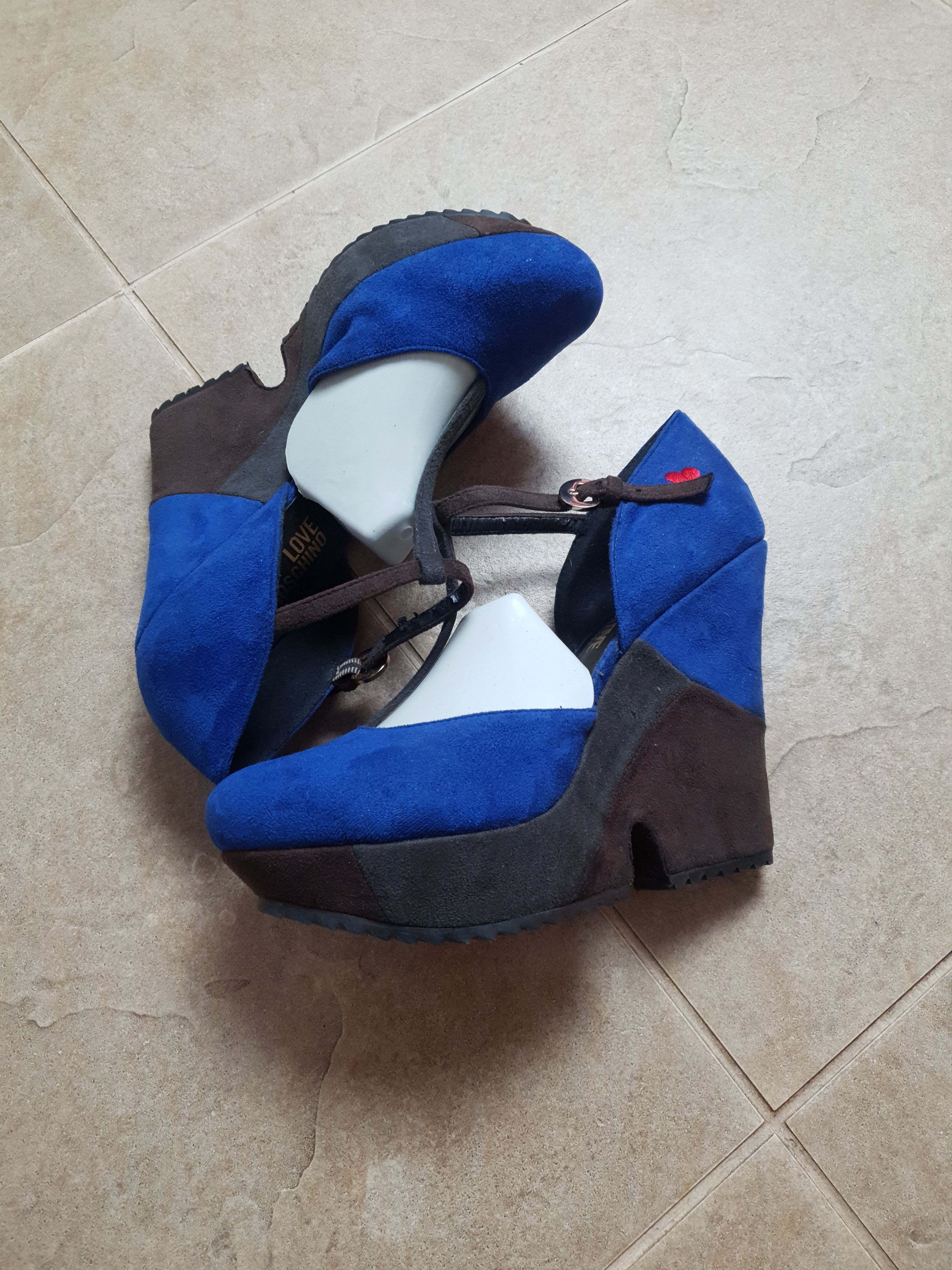 Moschino women's shoes Love Moschino blue platform shoes, size 38 Size US 7 / IT 37 - 13 Thumbnail