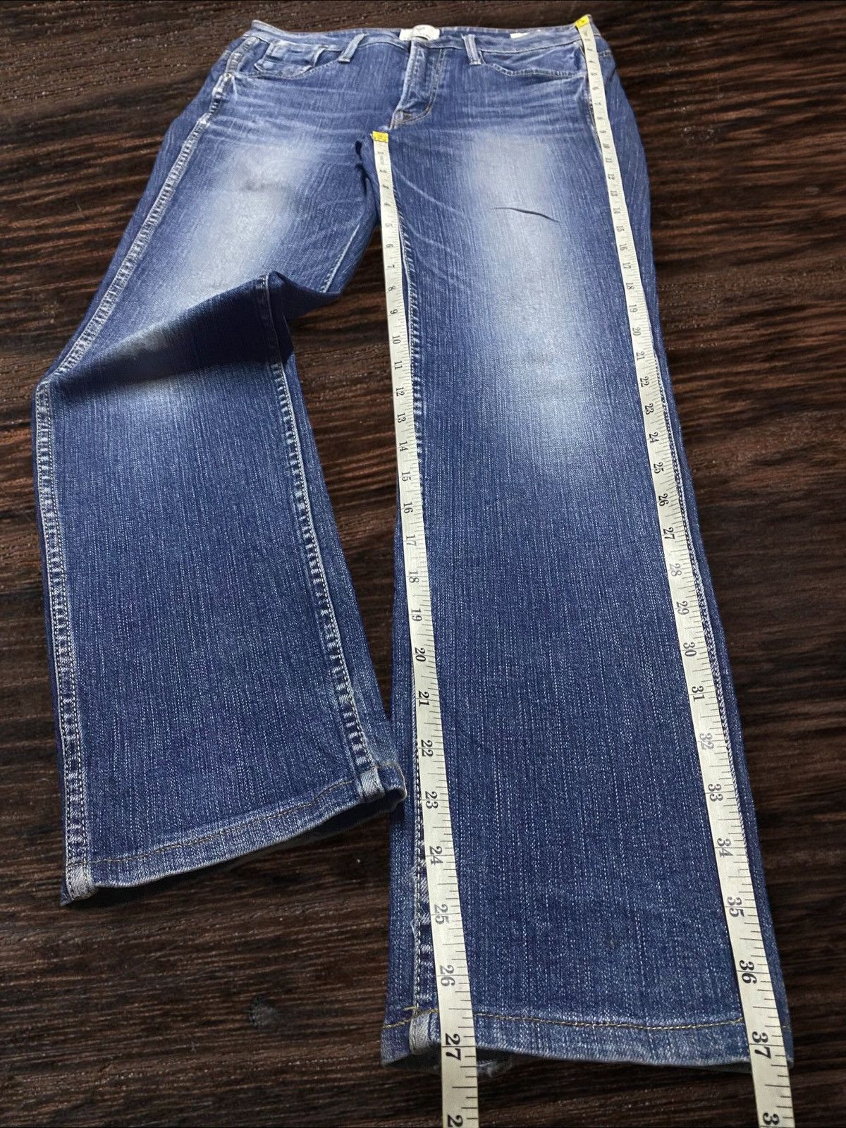 Japanese Brand Vtg Sweet Camel Faded Wash Buckle Back Eye Button Slim Fit Size US 28 / EU 44 - 11 Thumbnail