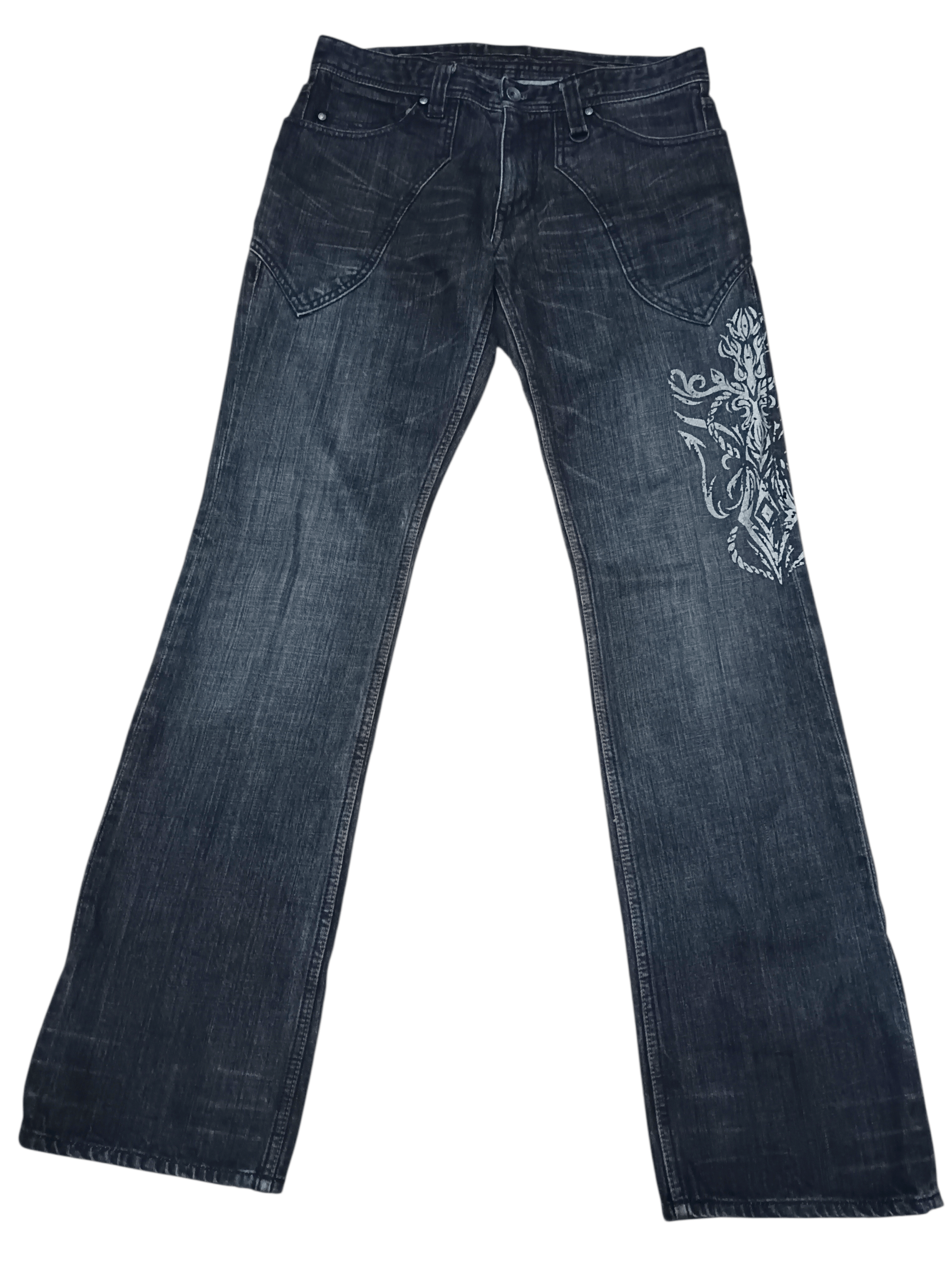 Nicole Club Nicole Club Affliction Tribal Tattoo Minimalist Flare Denim Size US 32 / EU 48 - 2 Thumbnail