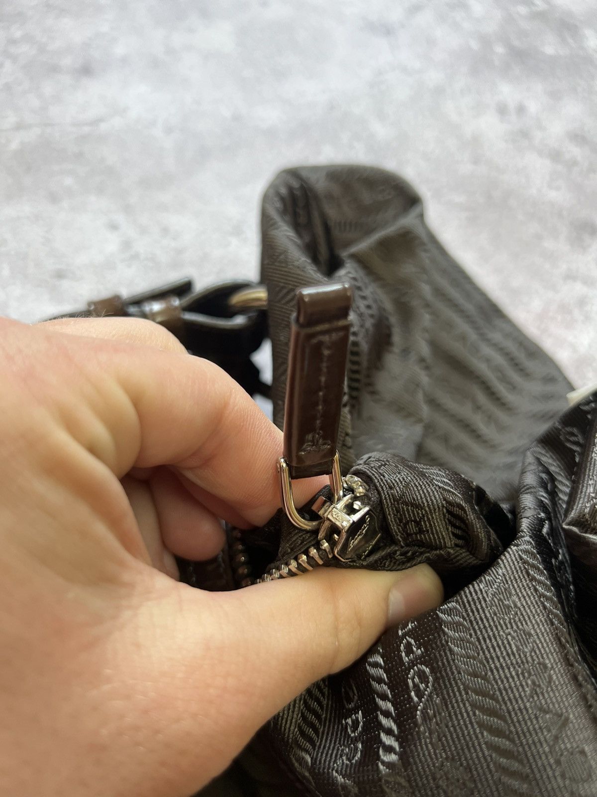 Prada Nylon Mini Shoulder Bag Khaki Green