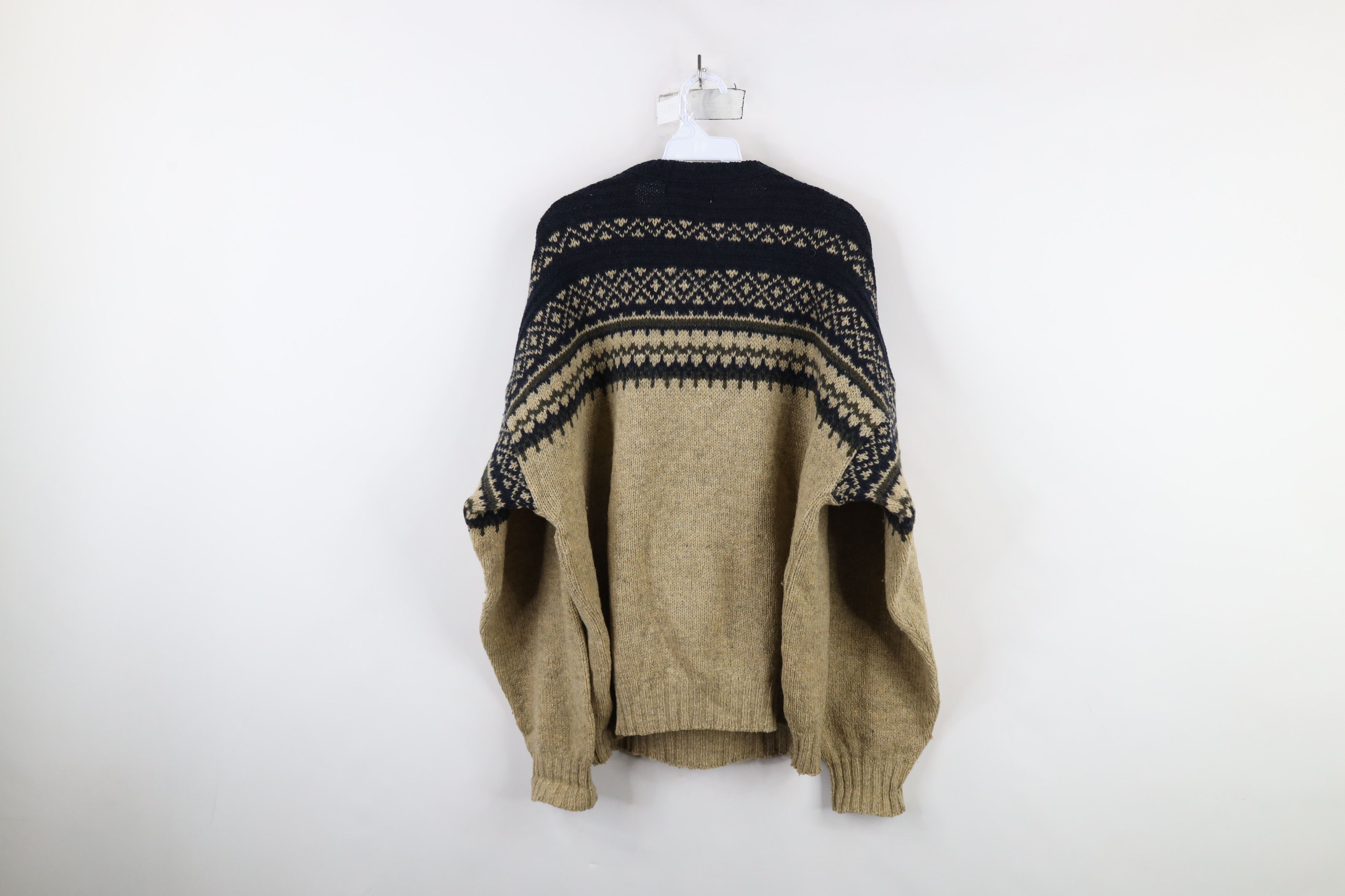 Eddie Bauer × Vintage Vintage 90s Eddie Bauer Wool Fair Isle Crewneck Sweater USA Size US XL / EU 56 / 4 - 10 Thumbnail