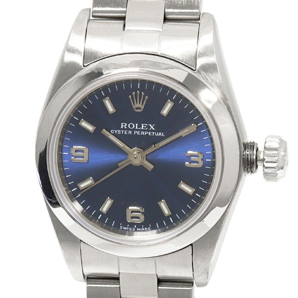 Rolex Rolex Rolex Blue Dial Oyster Perpetual Automatic Watch 76080 Metal Automatic 76080 DUTY FREE for USA Size ONE SIZE - 1 Thumbnail