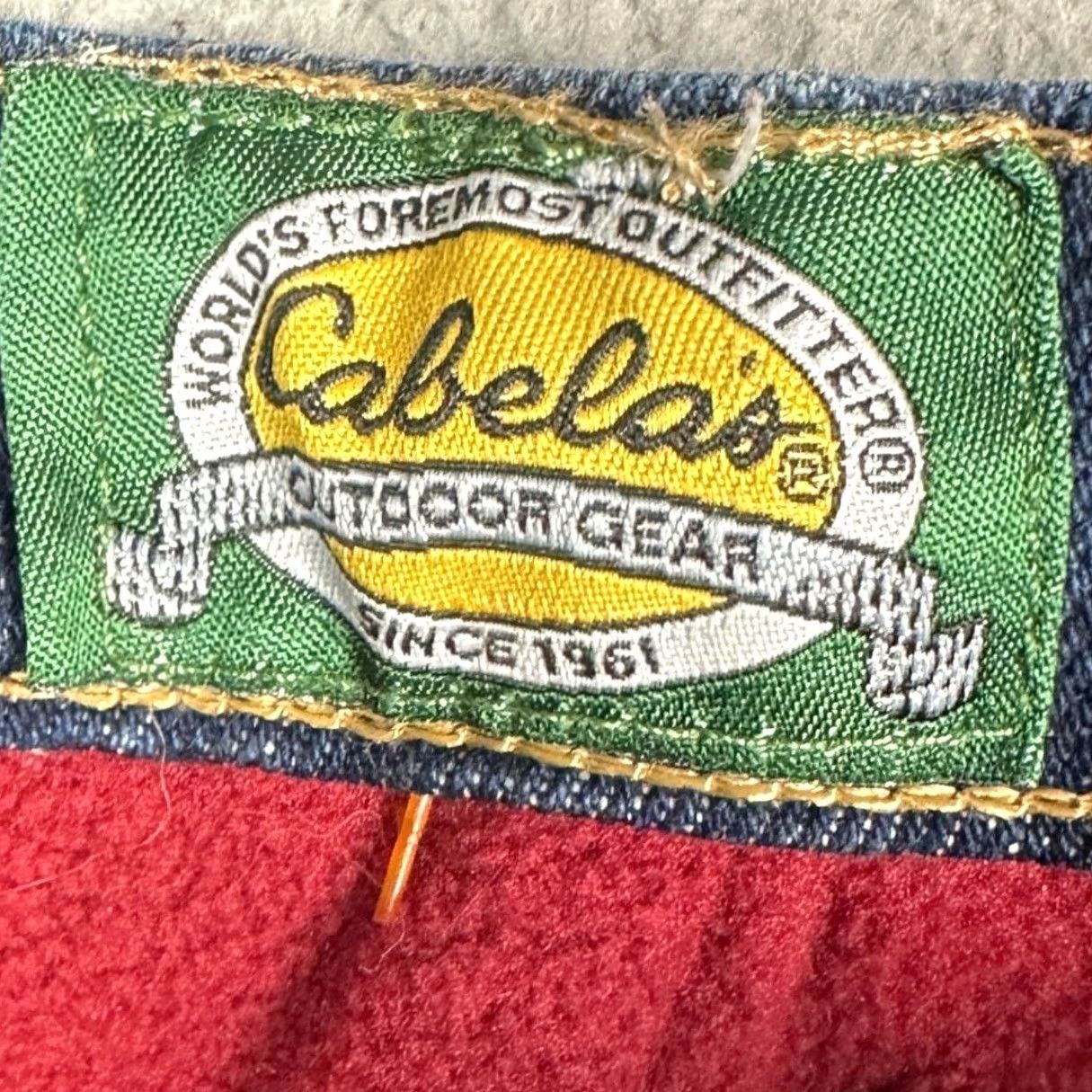 Vintage Cabelas Mens Jeans 40X34 Blue Roughneck Fleece Lined Straight Leg 5 Pocket Denim Size US 40 / EU 56 - 4 Thumbnail