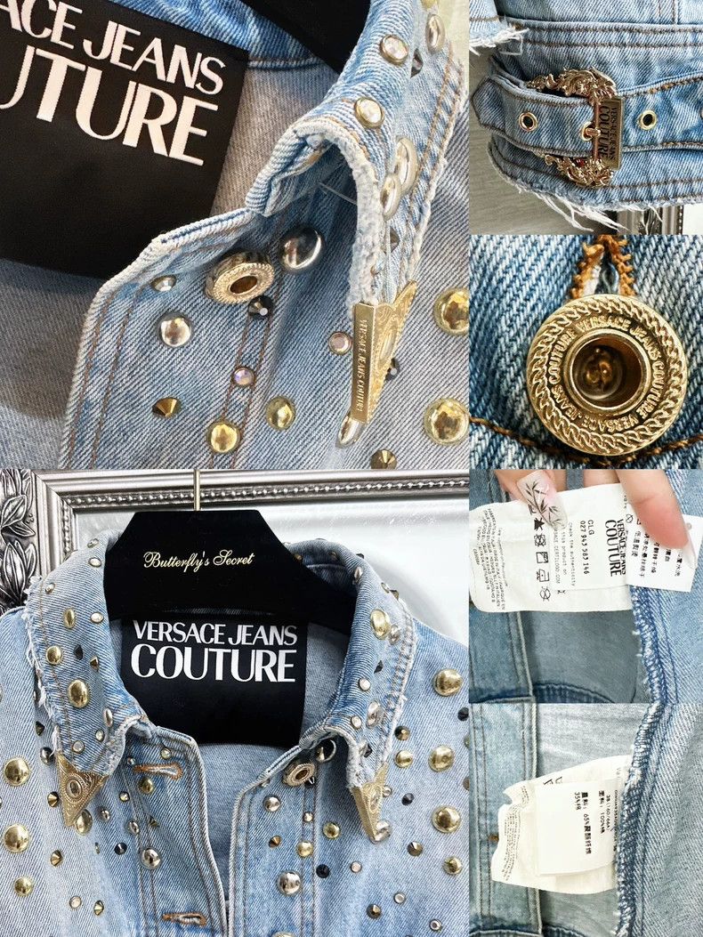 Versace Versace Heavy studded denim jacket Size M / US 6-8 / IT 42-44 - 8 Thumbnail