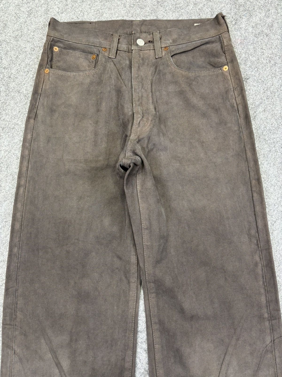Japanese Brand 💥Kojima Style💥Bartack Duck Canvas Regular Denim F991 Size US 28 / EU 44 - 3 Thumbnail