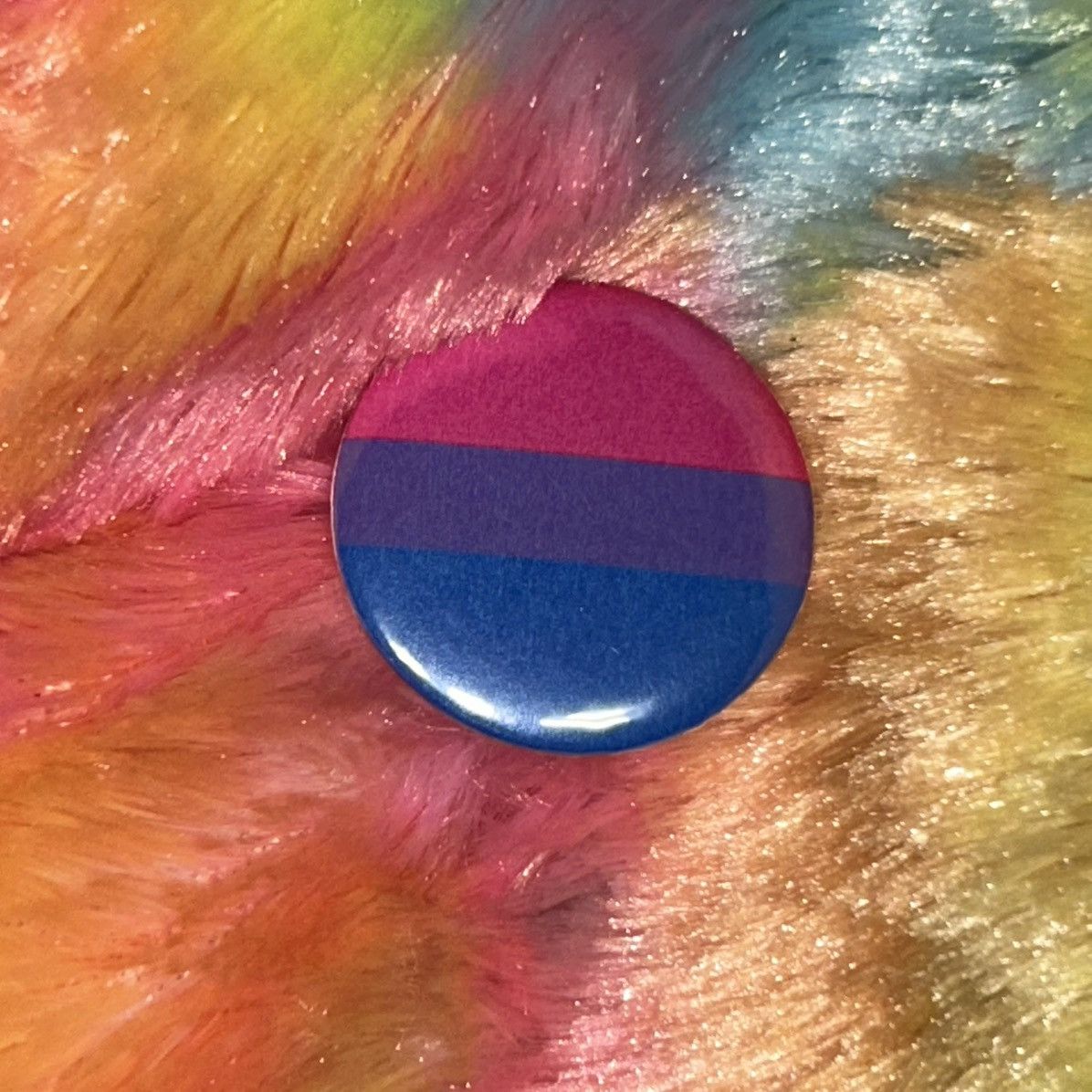 Handmade Bi pride flag pin Size ONE SIZE - 1 Thumbnail