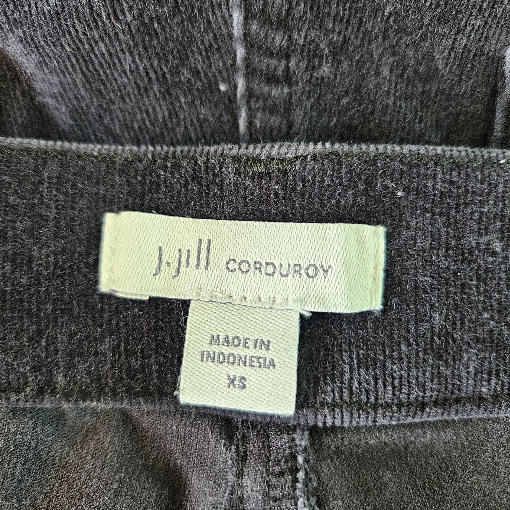 J. Jill J Jill Womens Corduroy Pants Sz Small Black Pull On Mid Rise Size 26" / US 2 / IT 38 - 7 Thumbnail