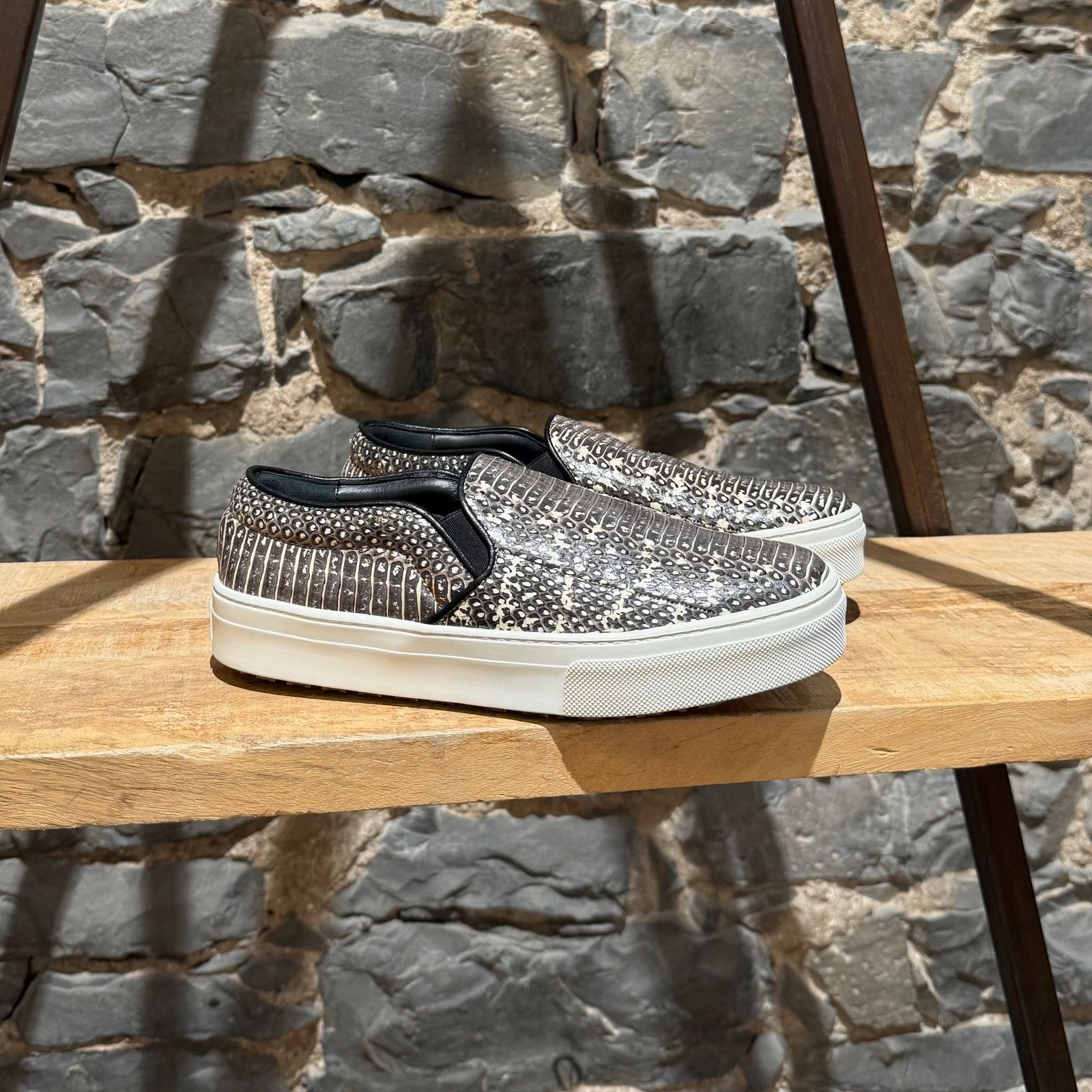 Celine Céline Python Skin Skate Slip-on Sneakers Size US 5 / IT 35 - 1 Thumbnail