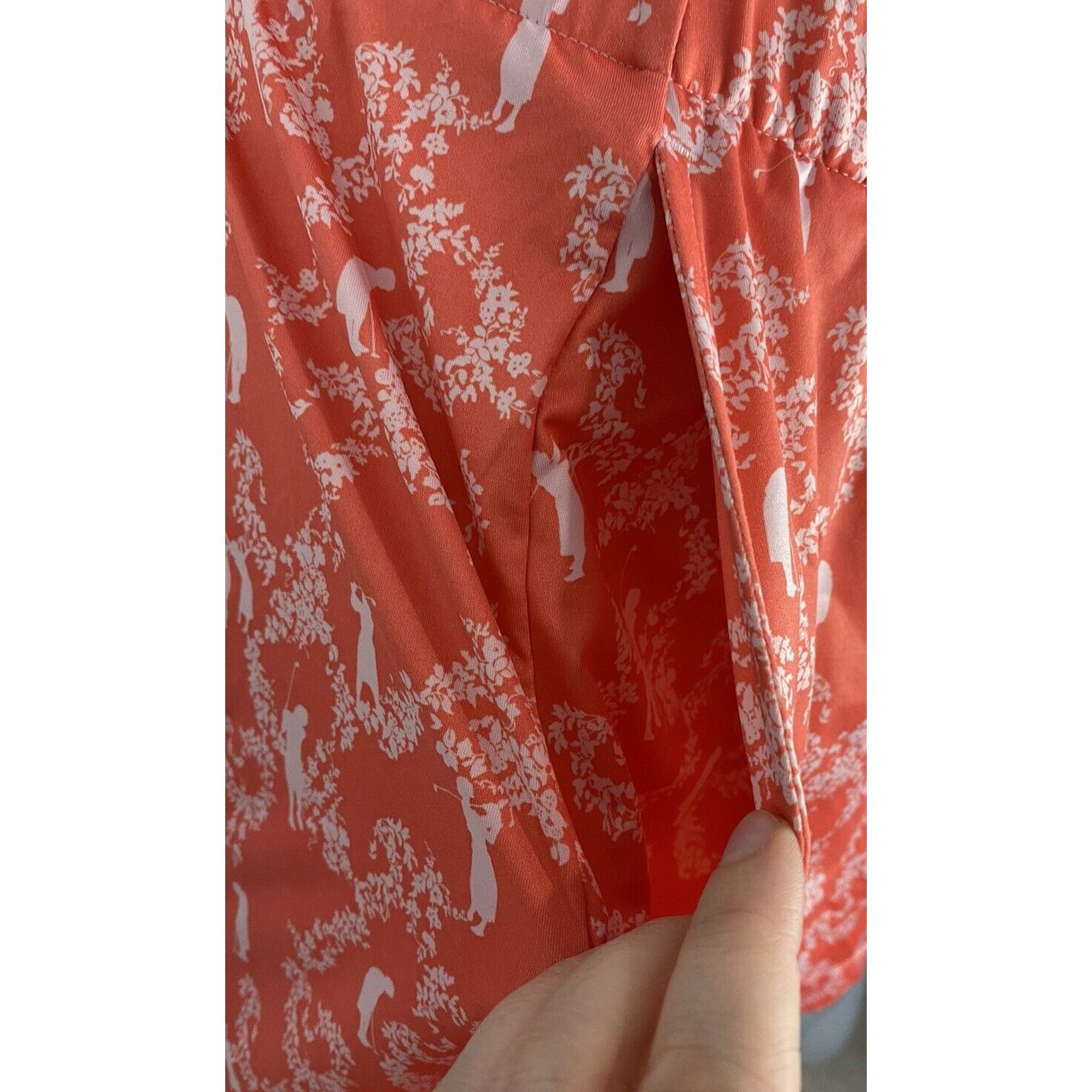Nike Nike Golf Dri Fit Golfer Print Athletic Skirt Skort M Orange Size 30" / US 8 / IT 44 - 4 Thumbnail