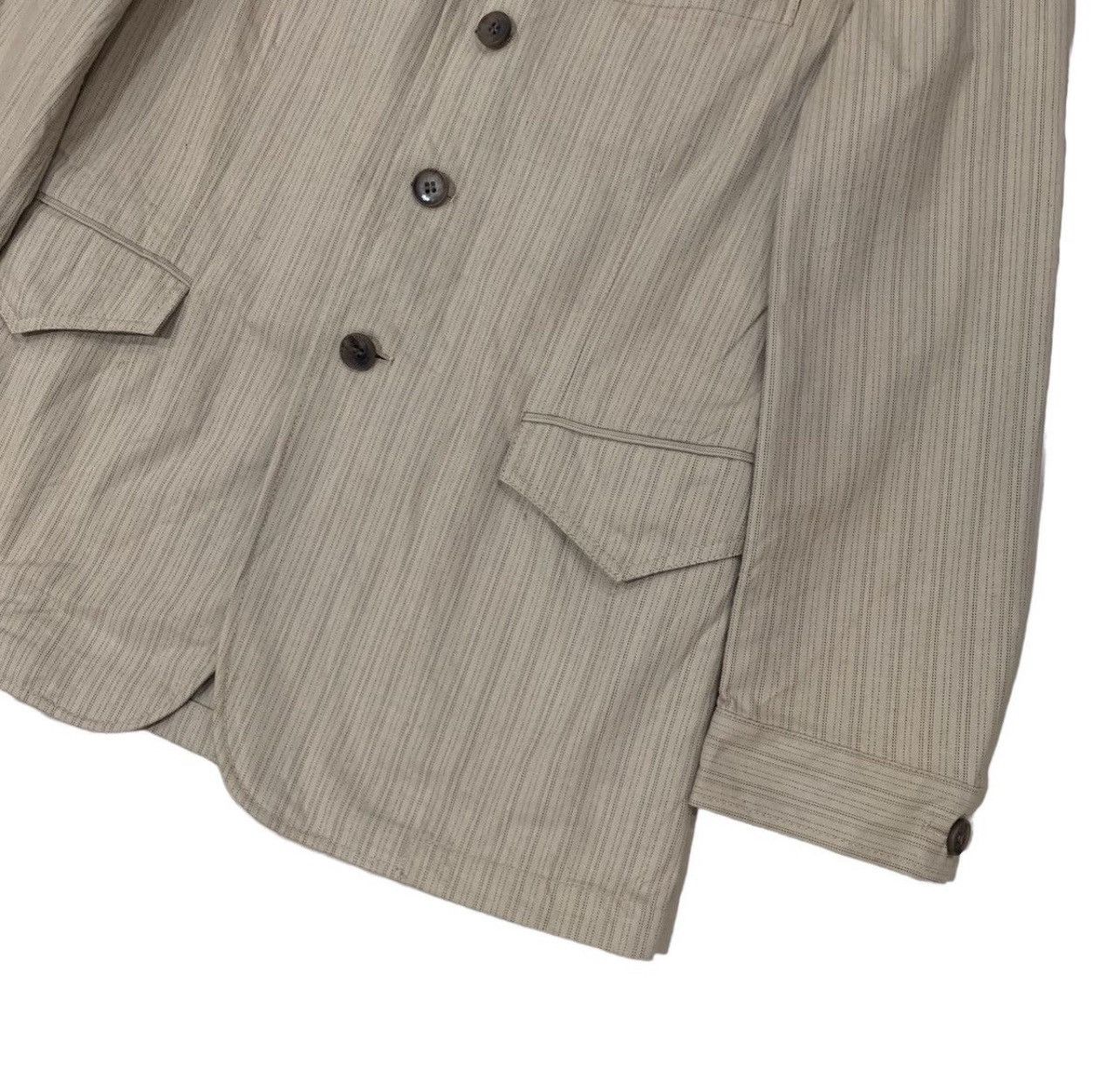 Yohji Yamamoto 🔥Against All Risk Yohji Yamamoto Striped Button Jacket Size US M / EU 48-50 / 2 - 6 Thumbnail